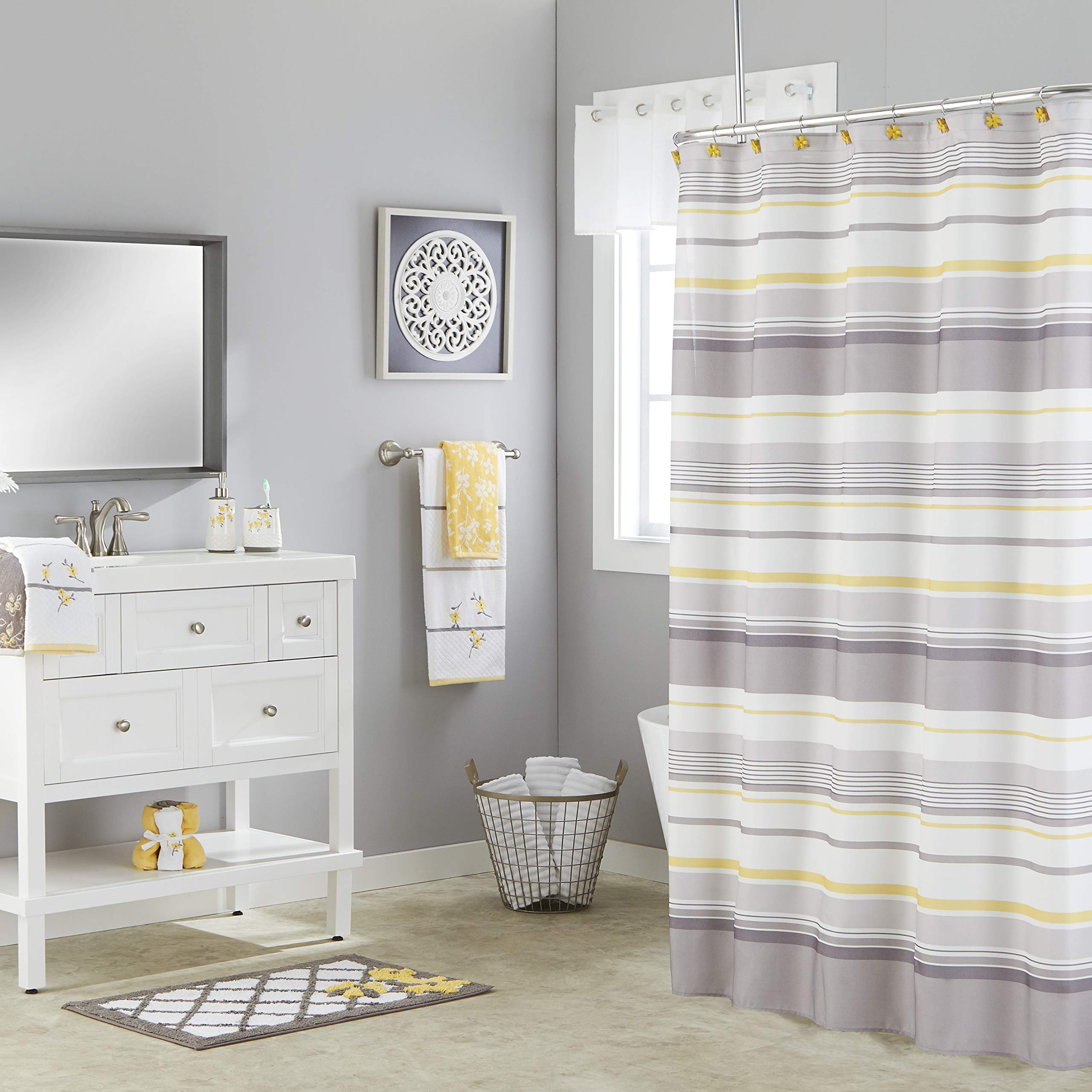 SKL Home Spring Garden Hand Towel  White