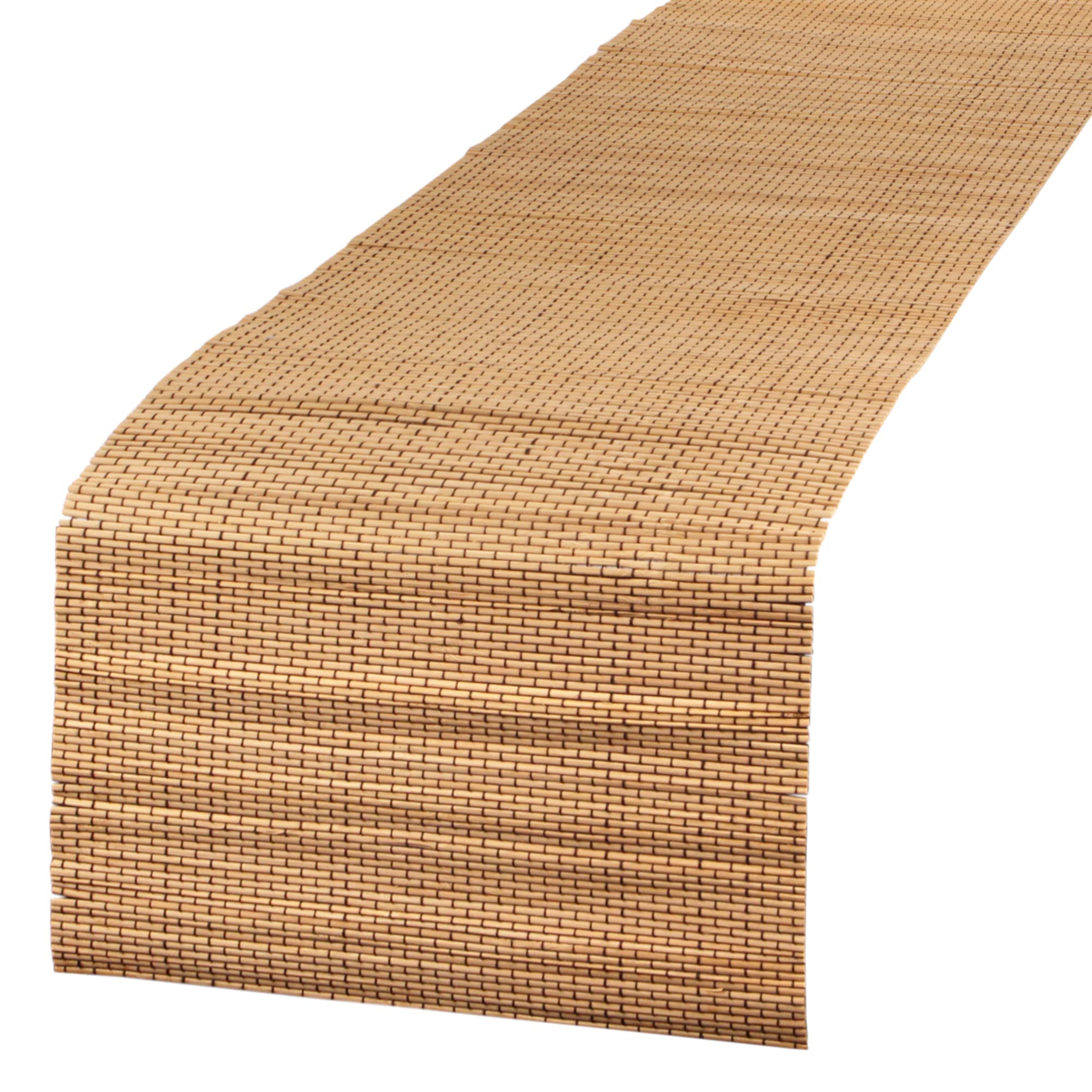 Bamboomn Natural Brown String Bamboo Slat Table Runner, Home D  Cor, 13'' X 70'' - 1 Piece