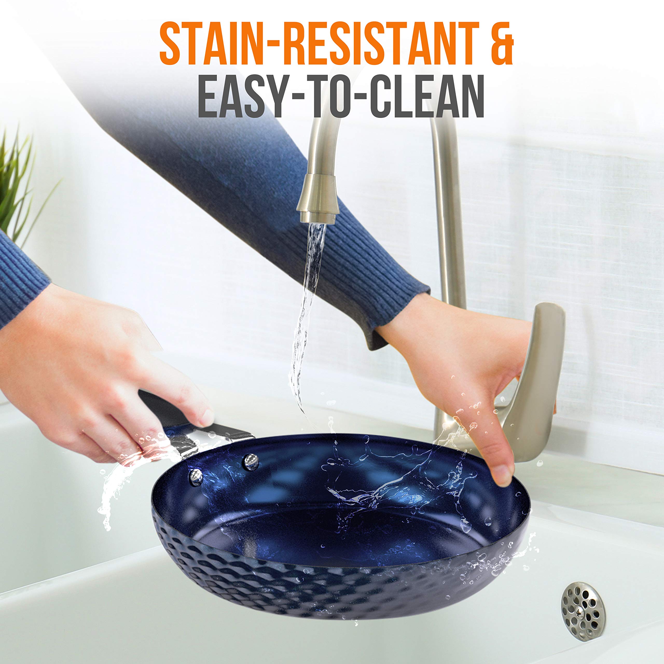 Nutrichef 8''Durable Small Fry Pan Non-Stick High-Qualified Kitchen Cookware,Induction Compatible Ptfe/Pfoa/Pfos-Free Heat Resis