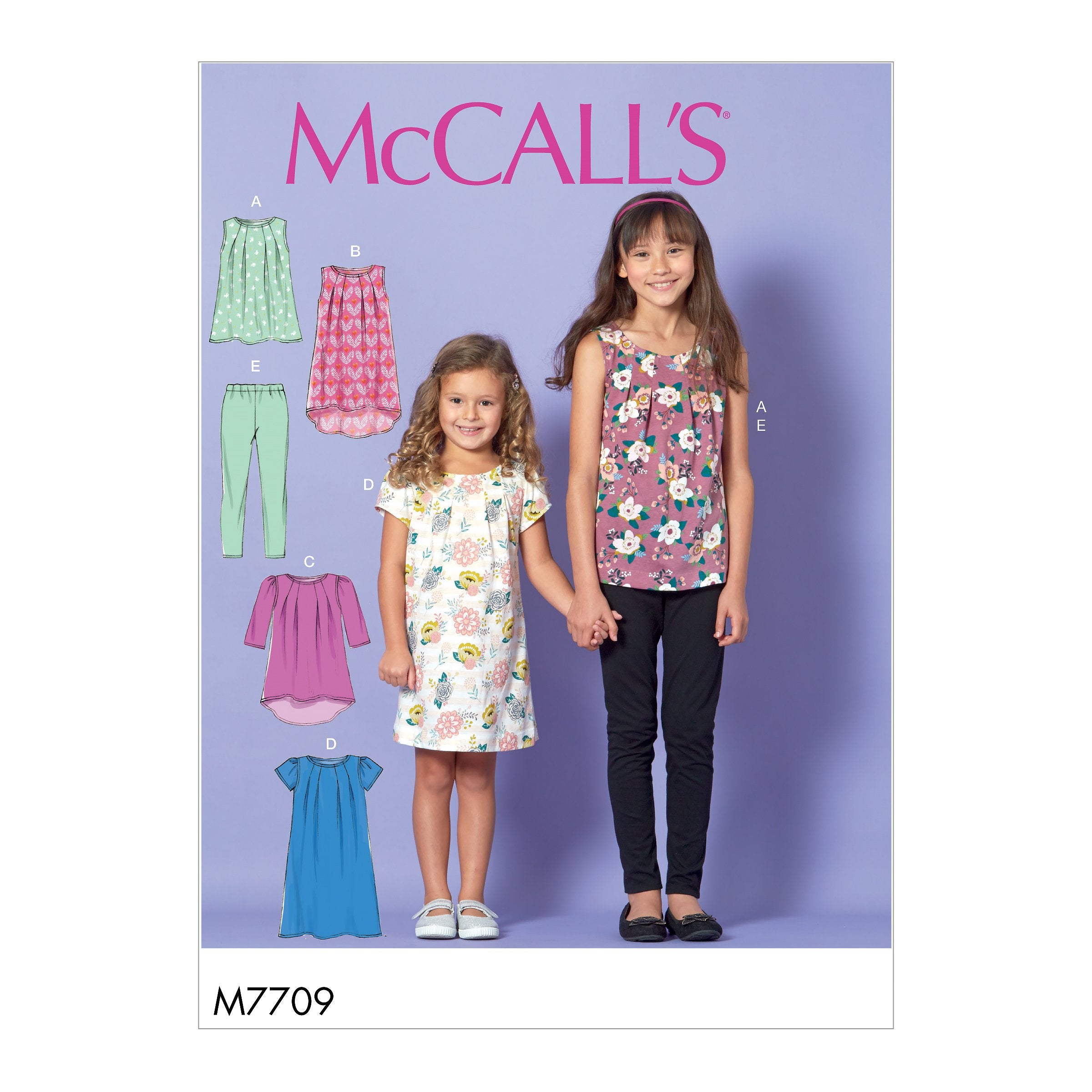 Mccall Patterns Children/Girls Tops/Dresses And Leggings