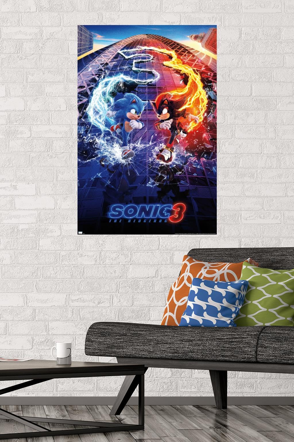 Trends International Sonic The Hedgehog 3 - One Sheet Wall Poster, 34L X 22.4W, Unframed Version