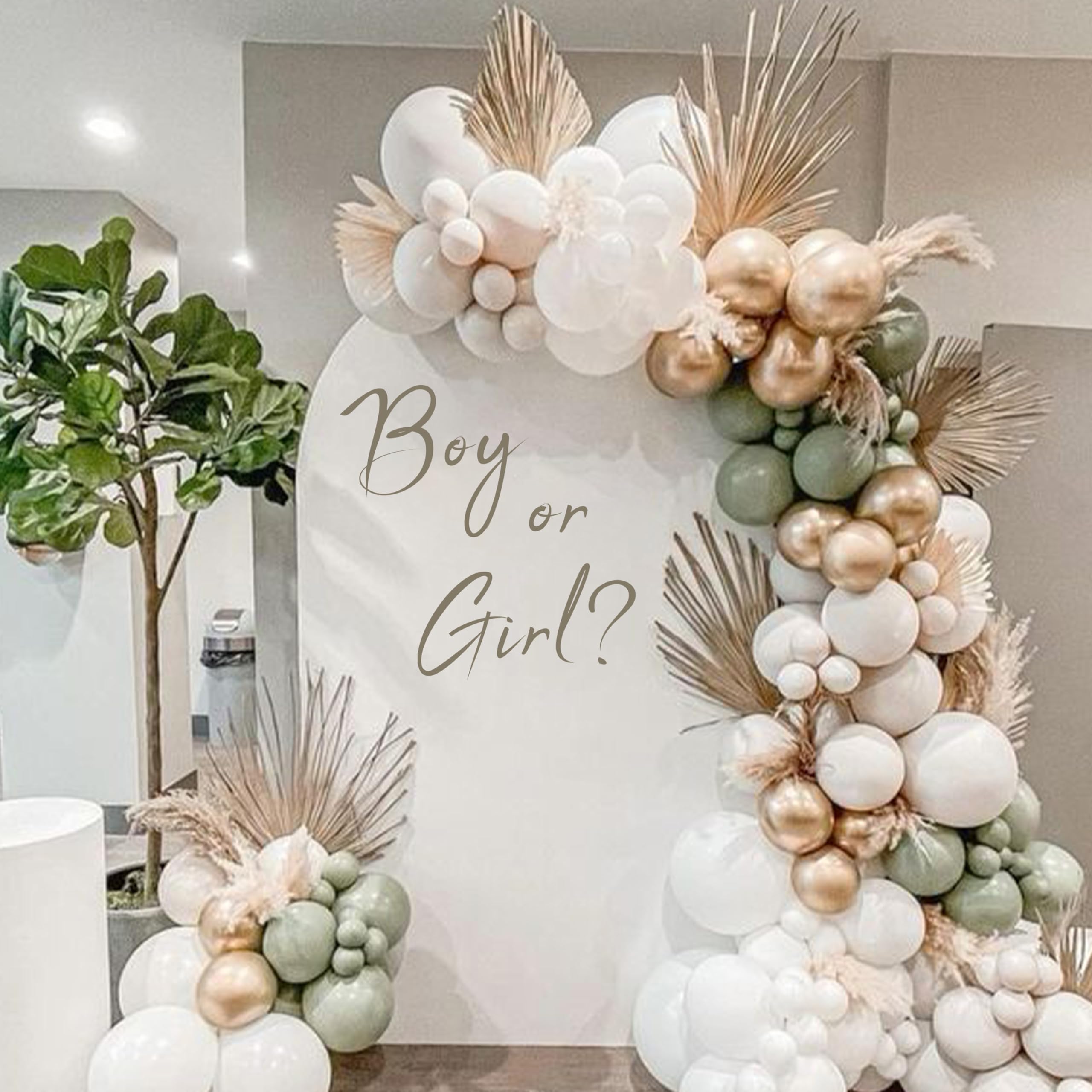 Cieqr Boy Or Girl Gender Reveal Sign Decal - Baby Shower Decorations, Baby Shower Party Decal Sign For Party, Balloon Arch, Back