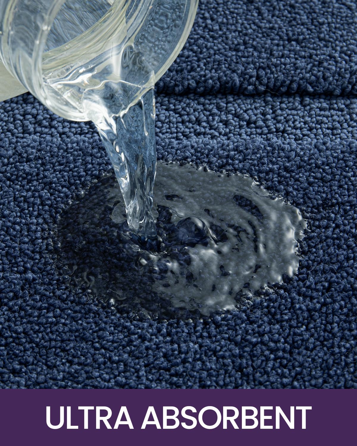 Dexi Bathroom Rug Mat, Ultra Absorbent Soft Bath Rug, Washable Non-Slip Bath Mat For Bathroom Floor, Tub, Shower Room, 24''X16''