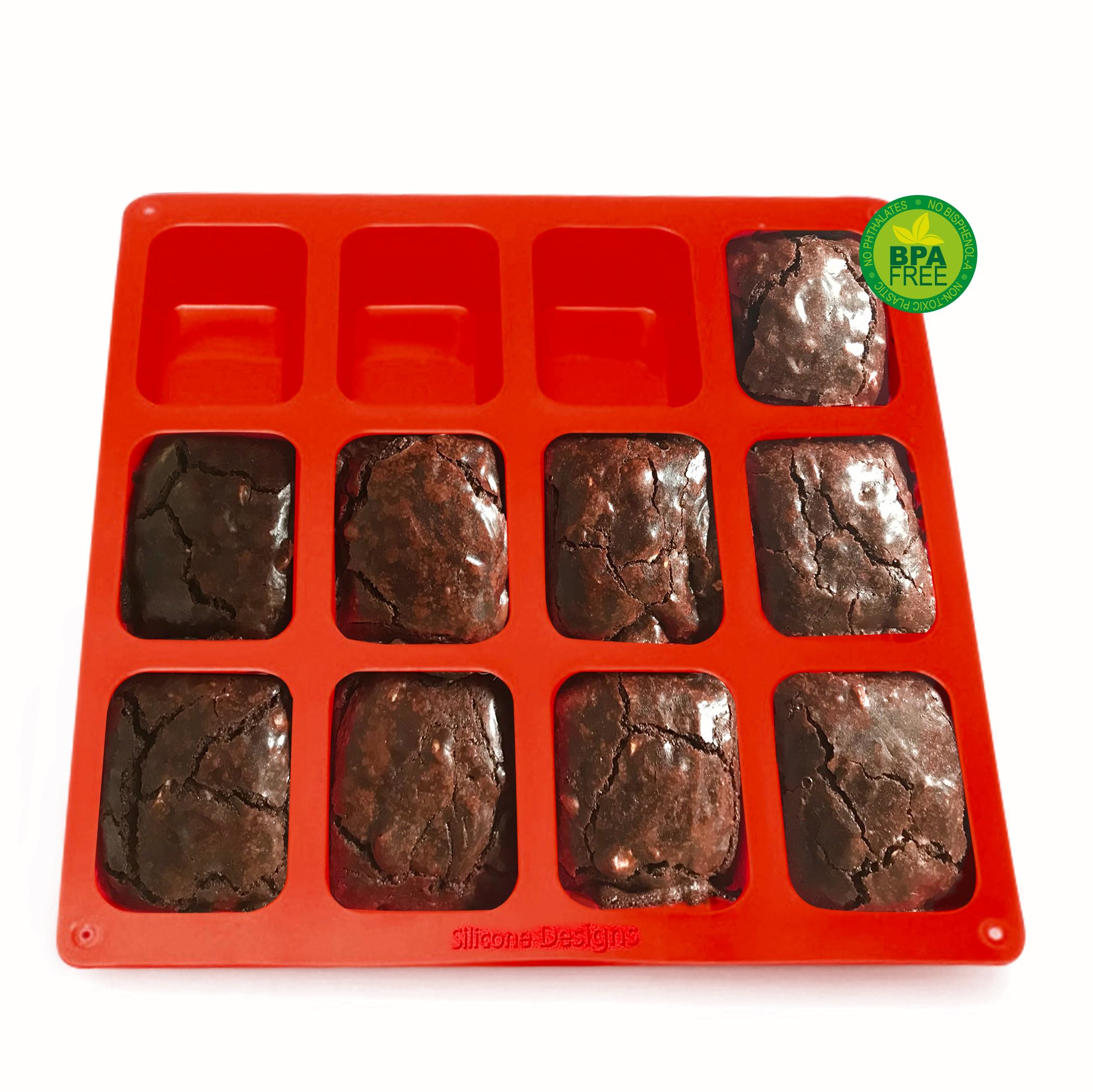 Silicone Mini Bread Pan (2Pcs) 12-Loaf Nonstick Bakeware Set | 2.9'' X 2'' X 1'' Rectangle Mold | Explore Culinary Artistry With