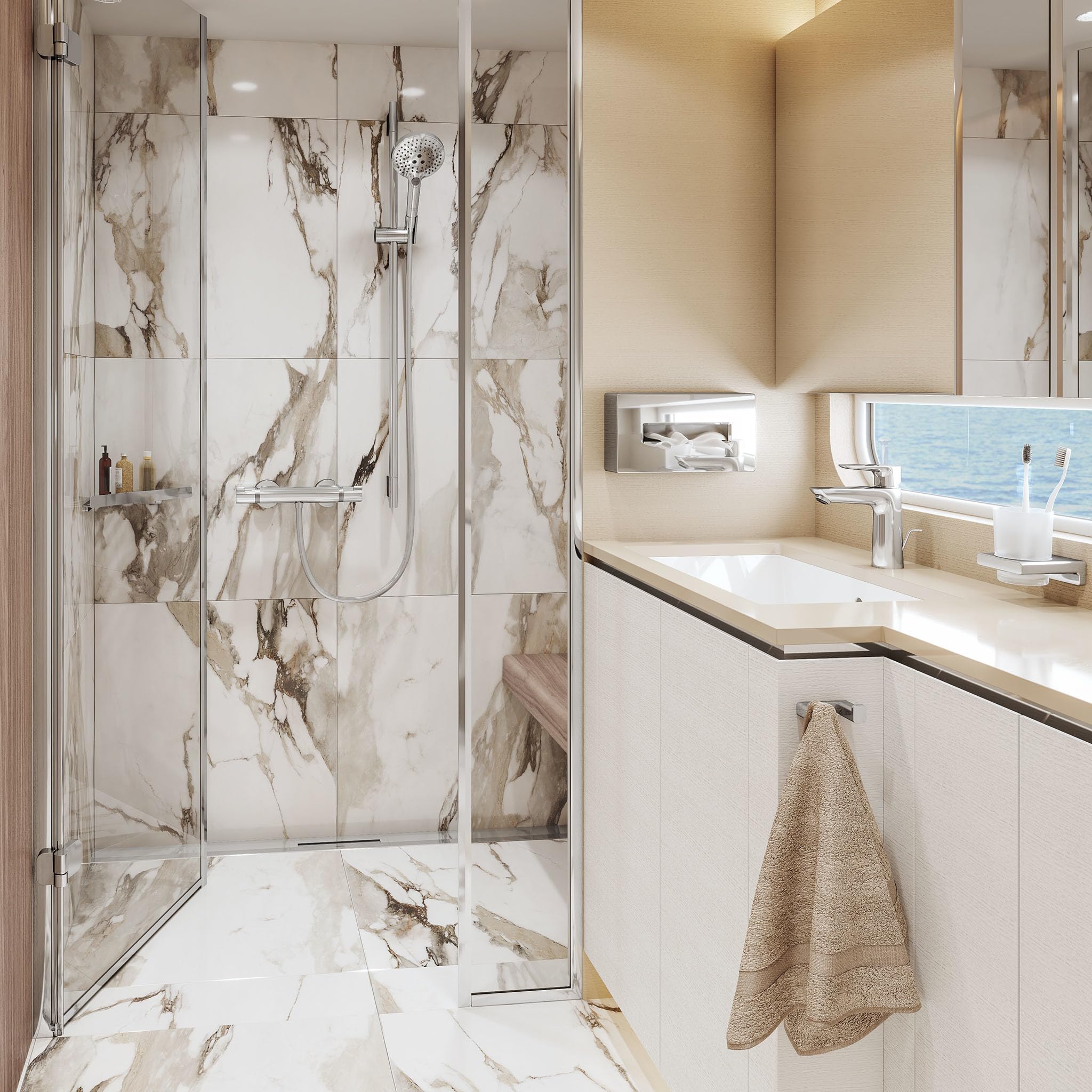 Hansgrohe 41749000 Addstoris Toothbrush Holder Tumbler, 125 X 90 X 115, Chrome