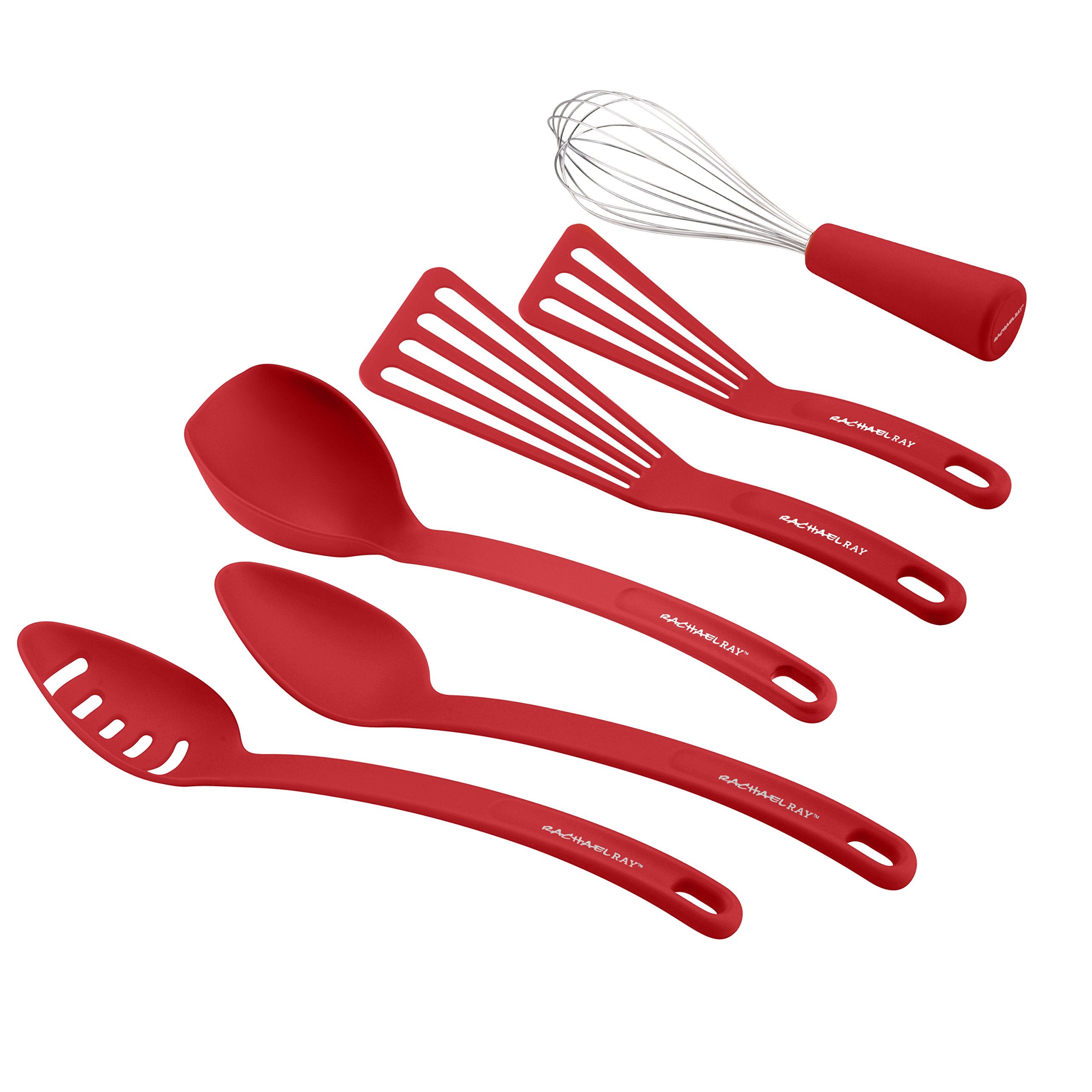 Rachael Ray Nylon Nonstick Set  Red  6-Piece  Tools and Gadgets  One Size