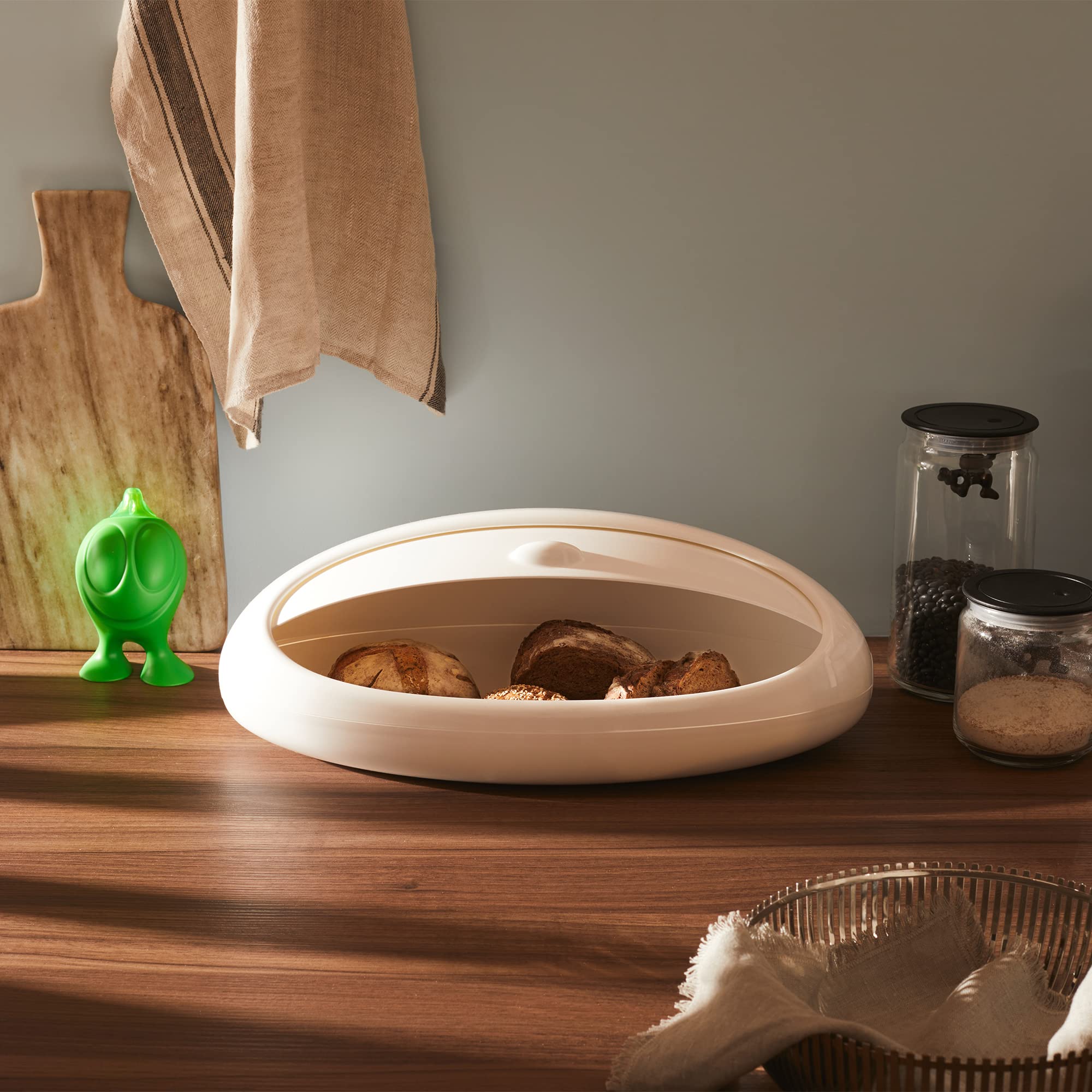 Alessi | Gnam - Design Bread Bin, Thermoplastic Resin, White