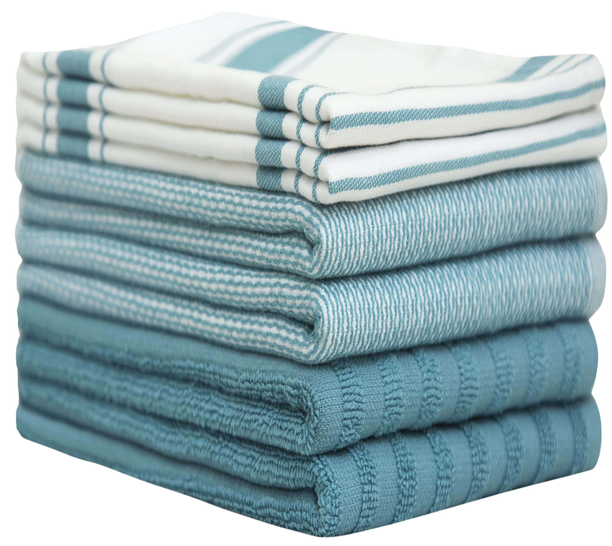 Premium Kitchen Towels 20   X 28   - 6 Pack| Large Cotton Kitchen Towels | Hand Towels For Kitchen | Flat & Terry Towel | Dish T