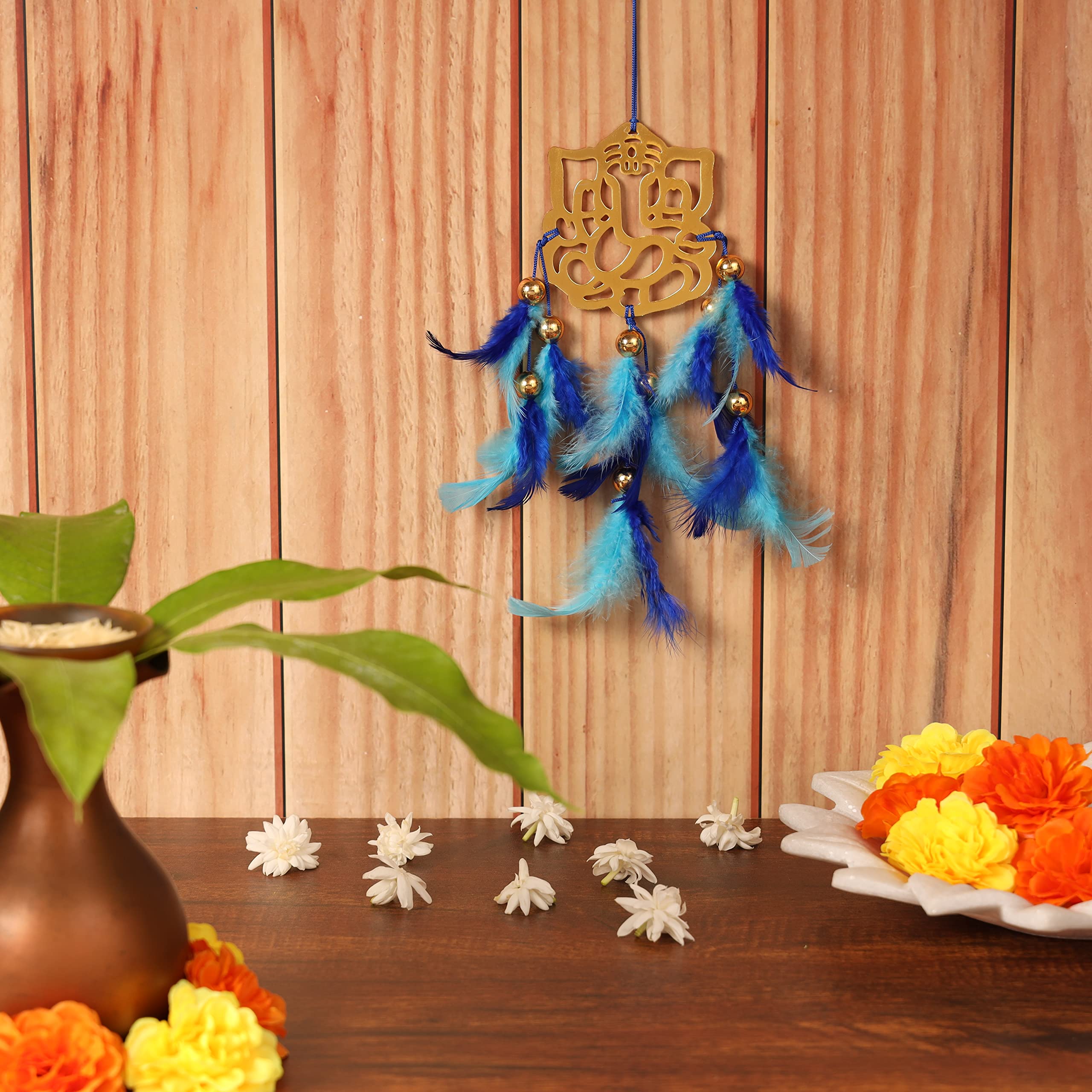 DULI Divine Handmade Dreamcatcher Ganesh Dreamcatcher for Car Hanging, Bedrooms, Office Balcony Outdoors Garden or Wall Decor (B