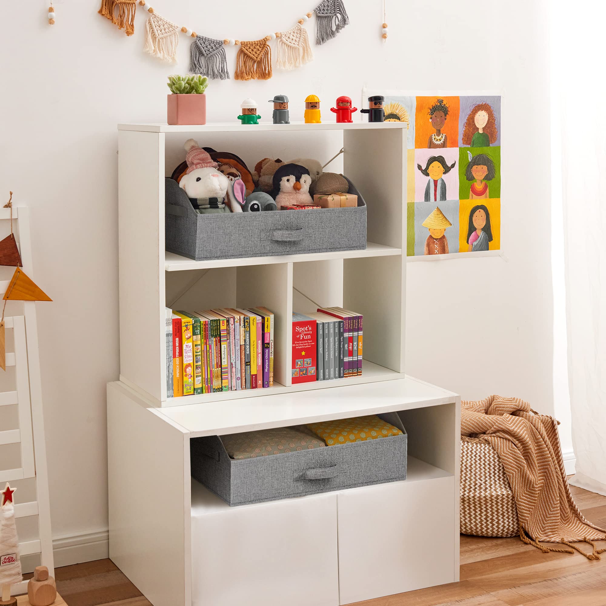 Granny Says Storage Bins For Closet, Trapezoid Storage Bins With Handles, Closet And Storage Bins, Decorative Storage Boxes For