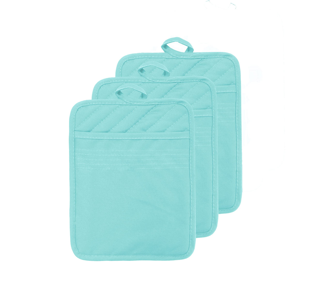 Veikery Oven Pot Holder With Pocket Cotton Heat Resistant Coaster Potholder Kitchen Hot Pad Oven Mitts For Cooking Square 7 ''X9