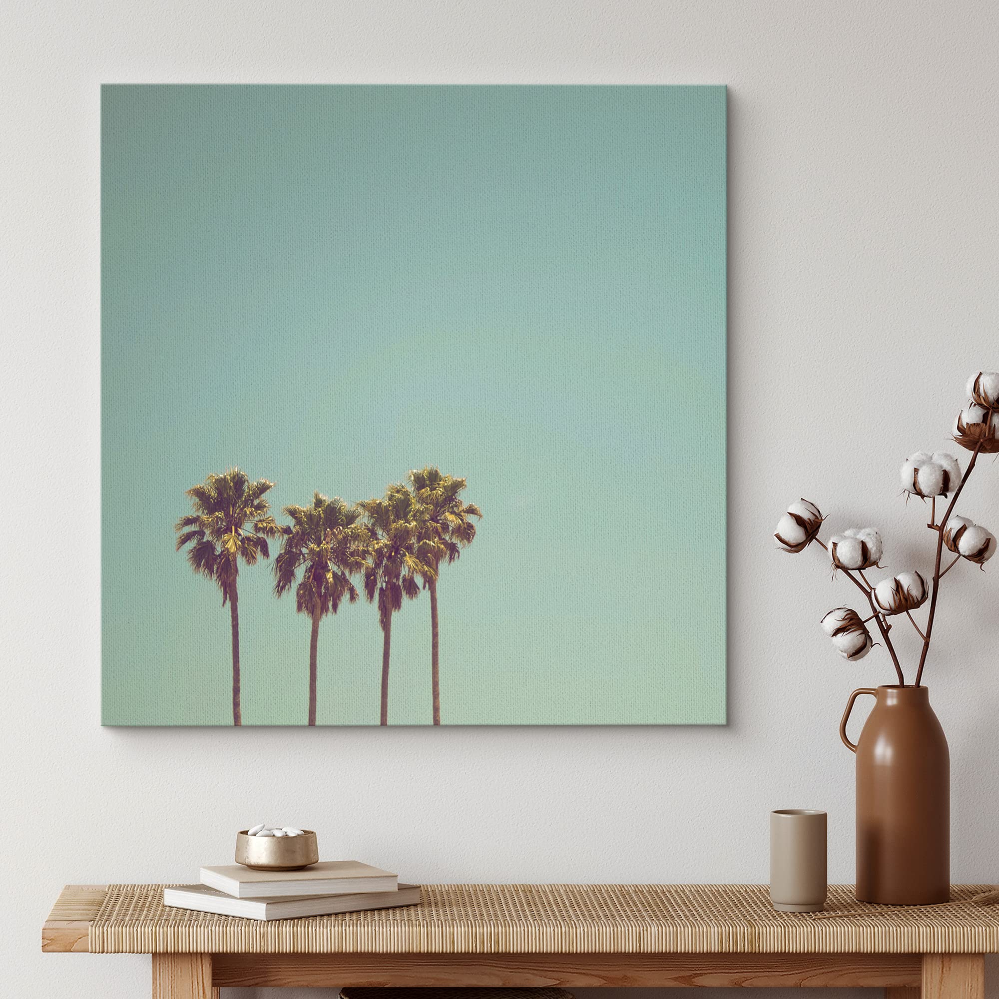 Wall26 Canvas Print Wall Art Vintage Retro California Palm Trees Nature Wilderness Photography Realism Chic Scenic Relax/Calm Mu