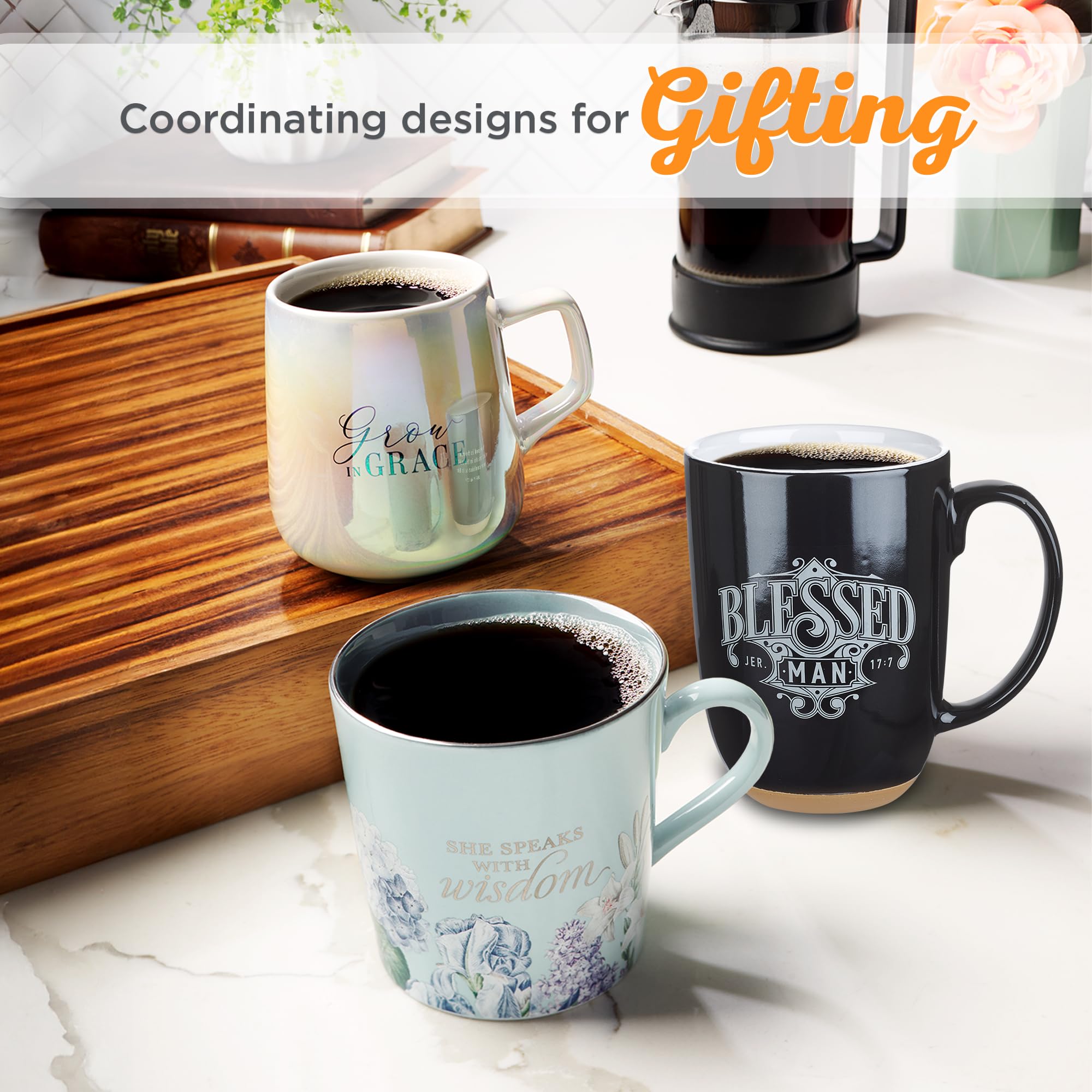 Christian Art Gifts Coffee Mug: Blessed Man - Jeremiah 17:7 Inspirational Scripture  15oz  Black