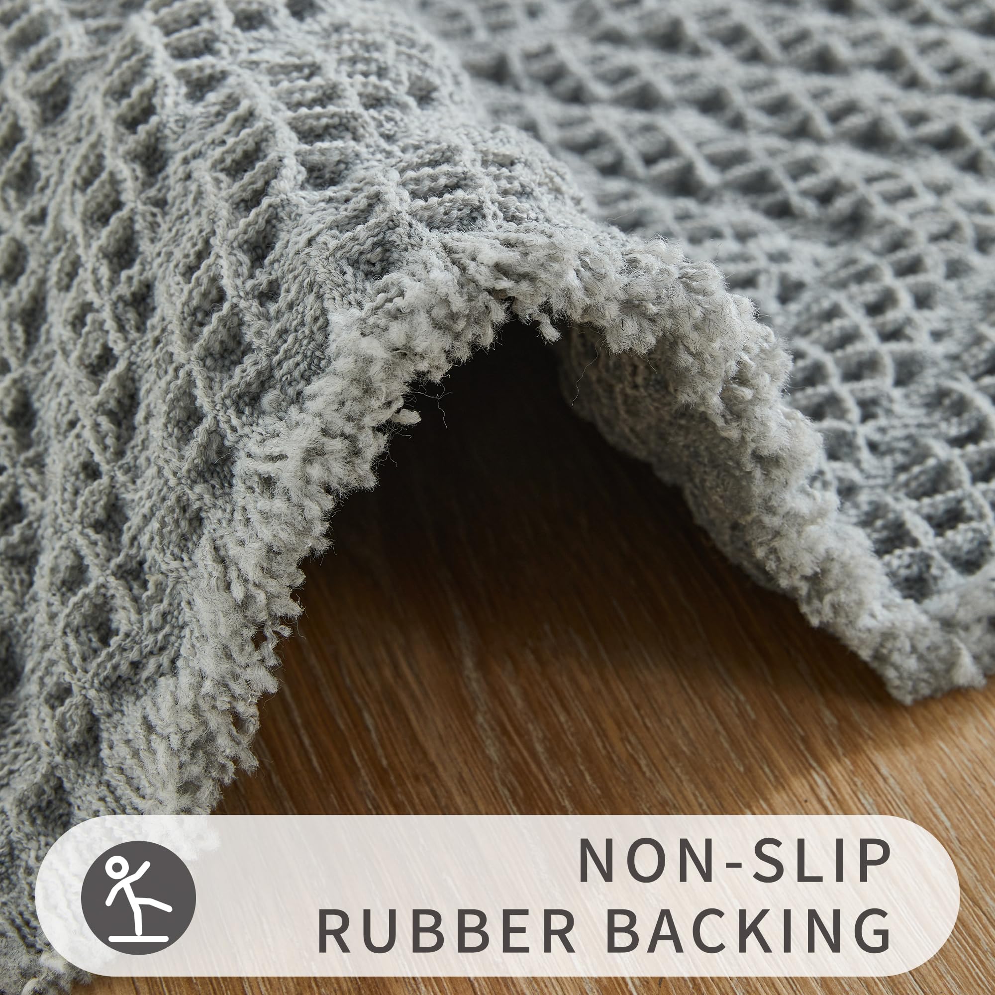 Bululom Bathroom Rugs Mat,Upgraded Waffle Bath Mat,Super Absorbent Non Slip Bath Rugs,Machine Washable Bathroom Rugs For Bathroo