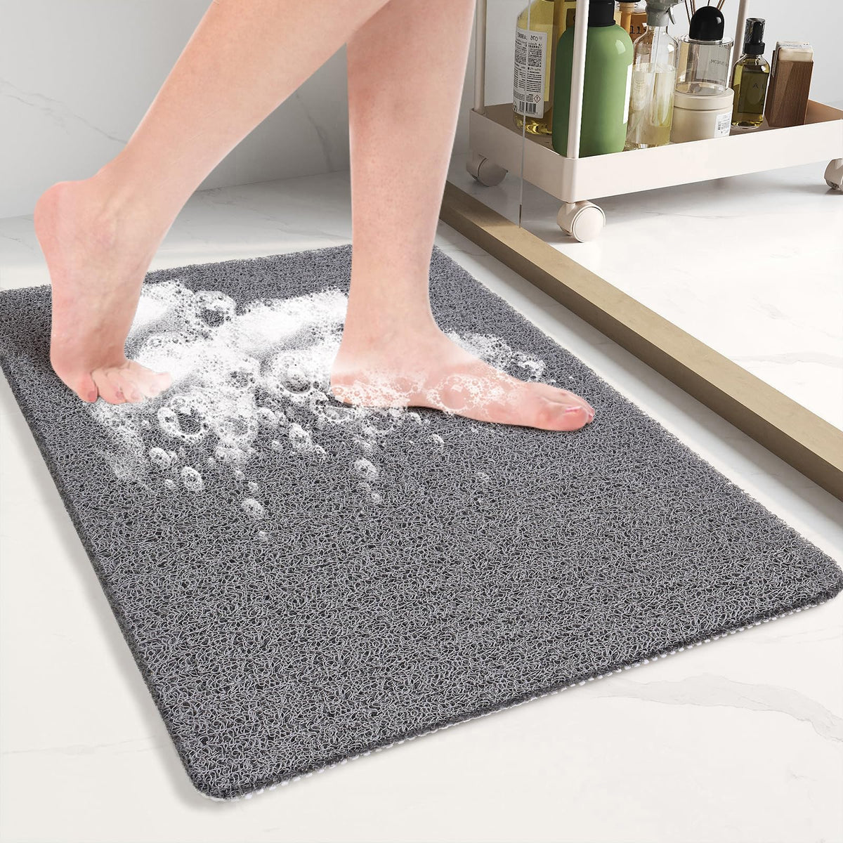 Non Slip Shower Mats For Inside Shower, 16X24 Inch, Anti-Slip Bathtub Mats For Bathroom, Foot Scrubber Loofah Bath Mats For Show