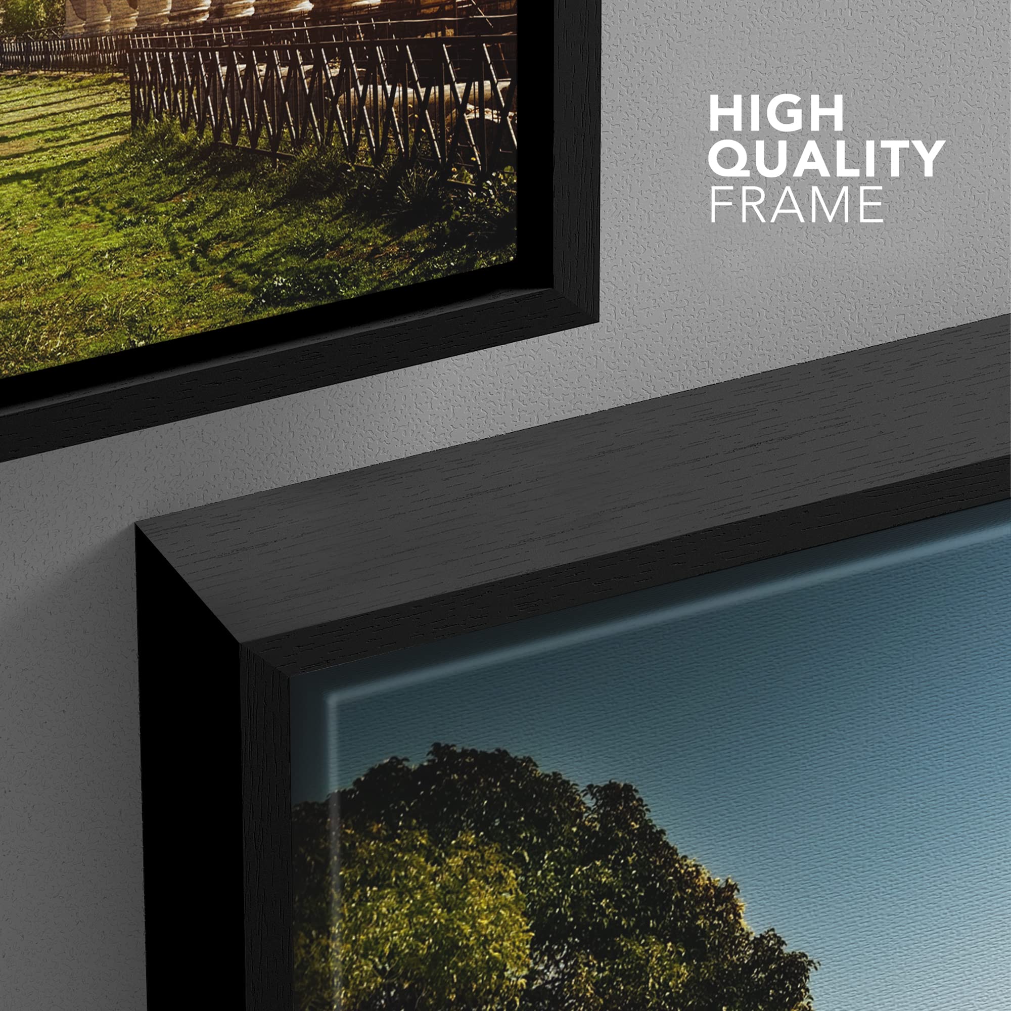 wall26 Framed Canvas Prints Wall Art - Colosseum in Rome  Italy - 24''x36'' Black