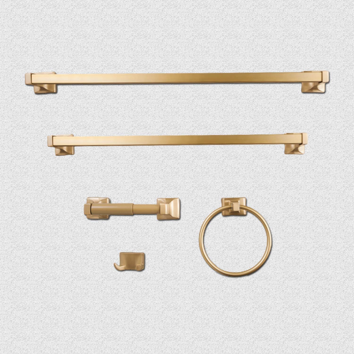 Sento Gold Toilet Paper Holder Wall Mount, Double Post Tissue Toilet Paper Holder, Easy Installation, Heavy Duty Metal, Satin Br