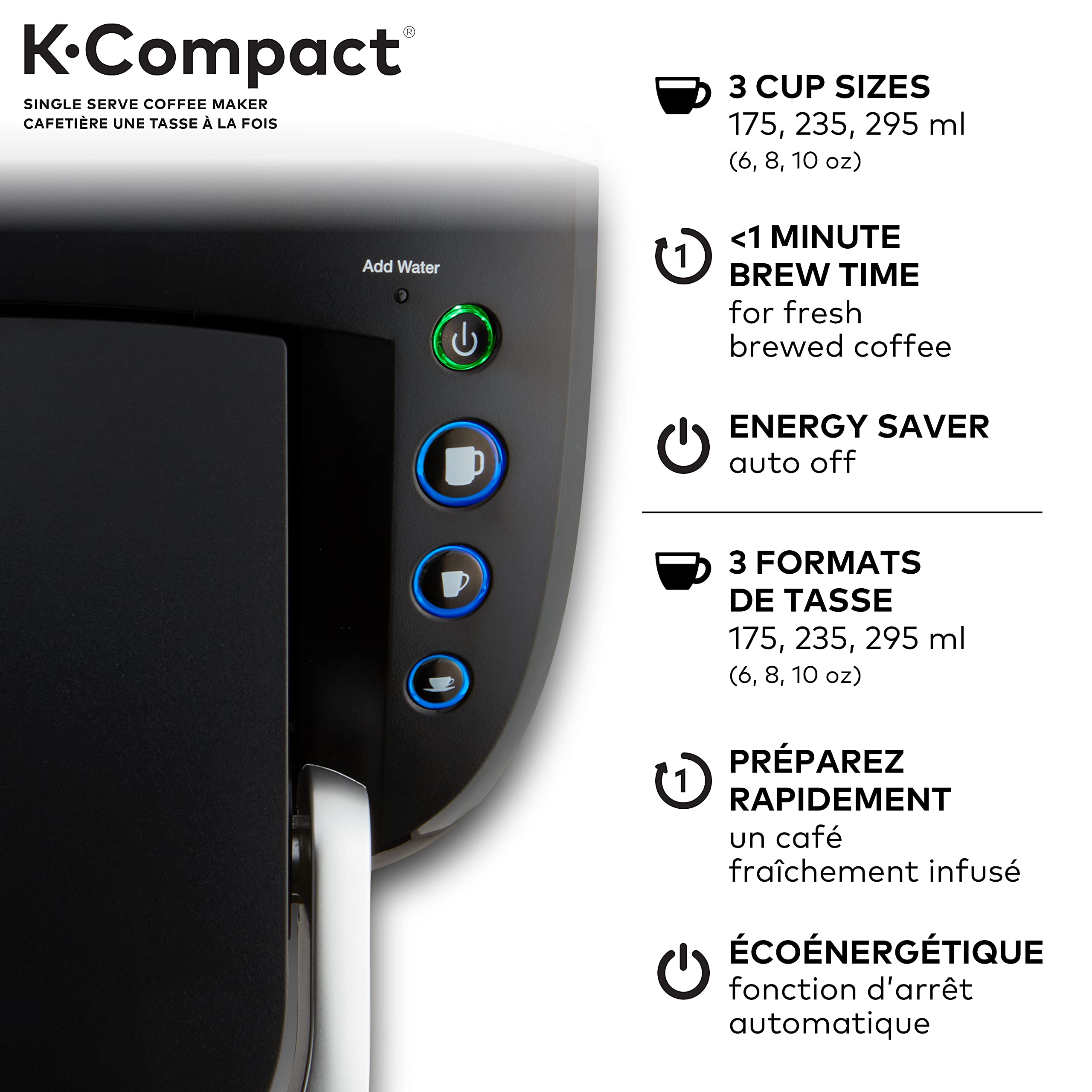 Keurig K-Compact Single Serve Coffee Maker,3 Cups