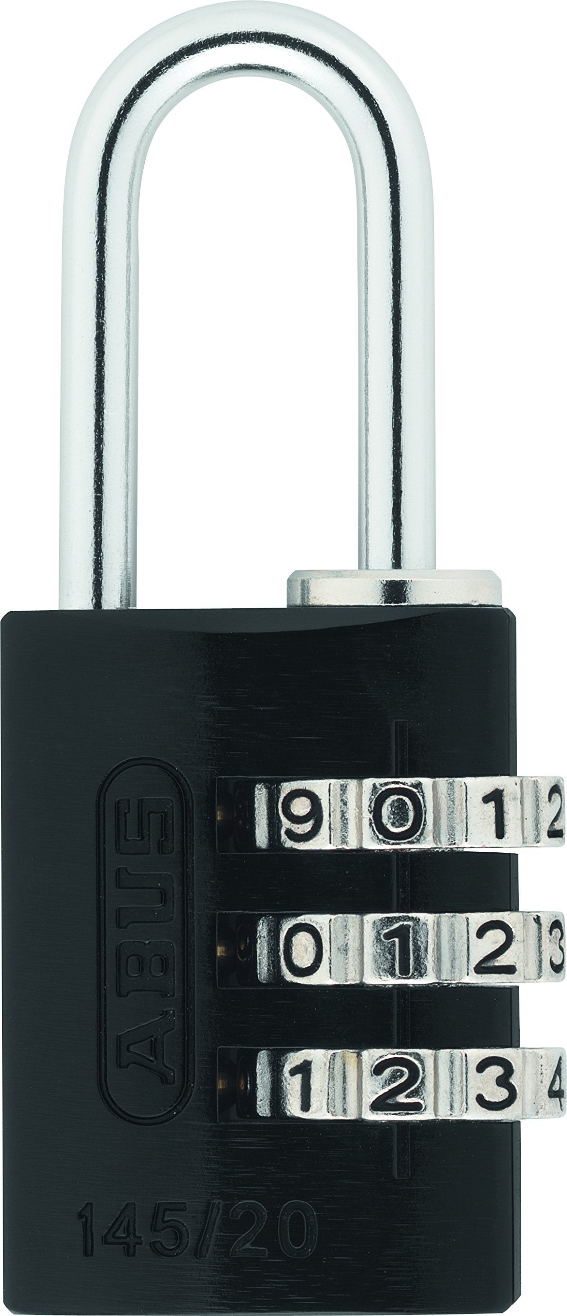 ABUS 145/20 Non-TSA Small Combination Lock for Luggage, Backpack, Resettable, Black-New Condition