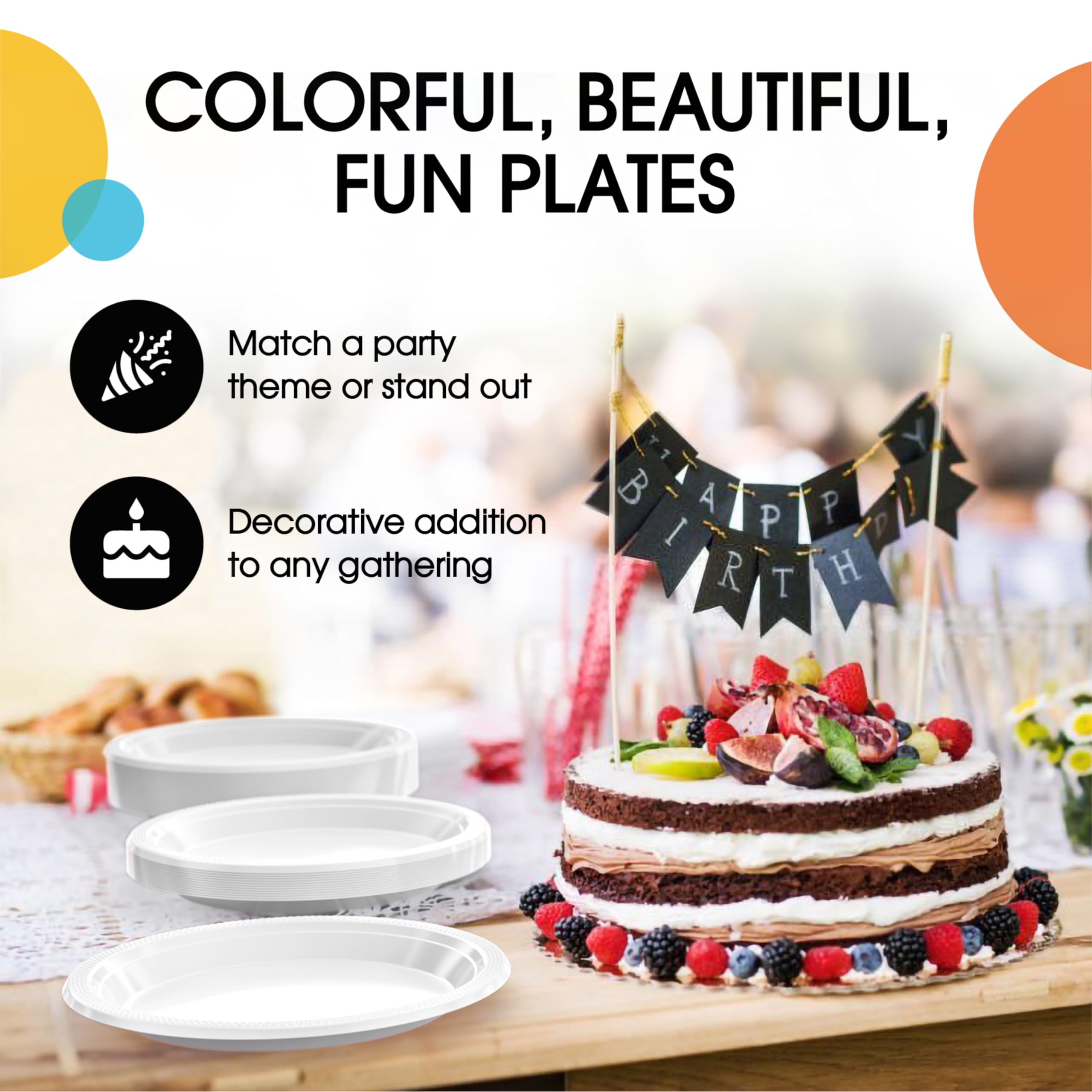 Exquisite White Plastic Plates Disposable 10 White Plastic Dinner Plates 50 Pcs White Disposable Plates Plastic Plates For Par