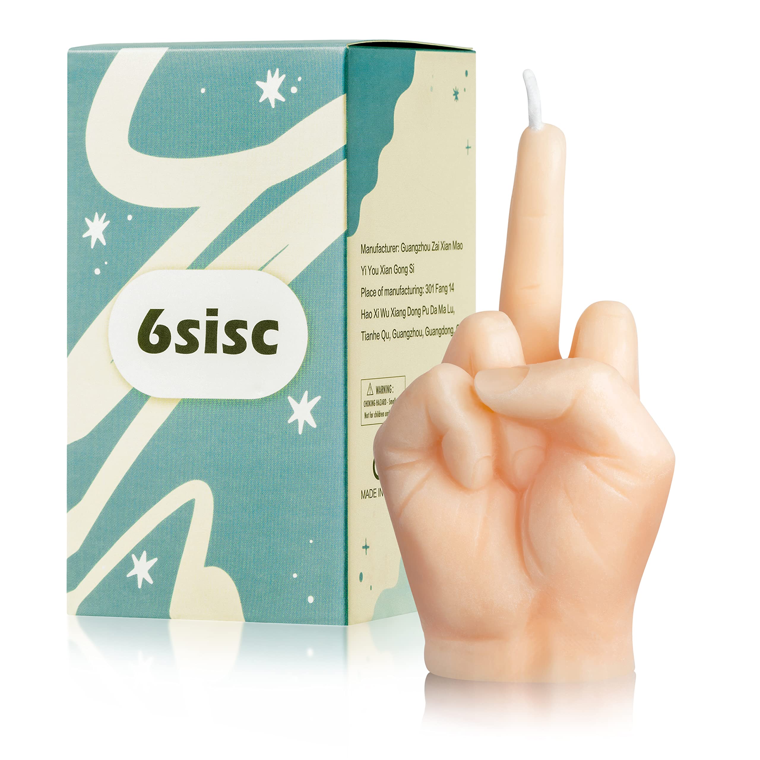 6sisc Middle Finger Scented Candle Danish Pastel Room Aesthetic Decor Pine Aromatherapy Candles Natural Soy Wax Hand Gesture Fra