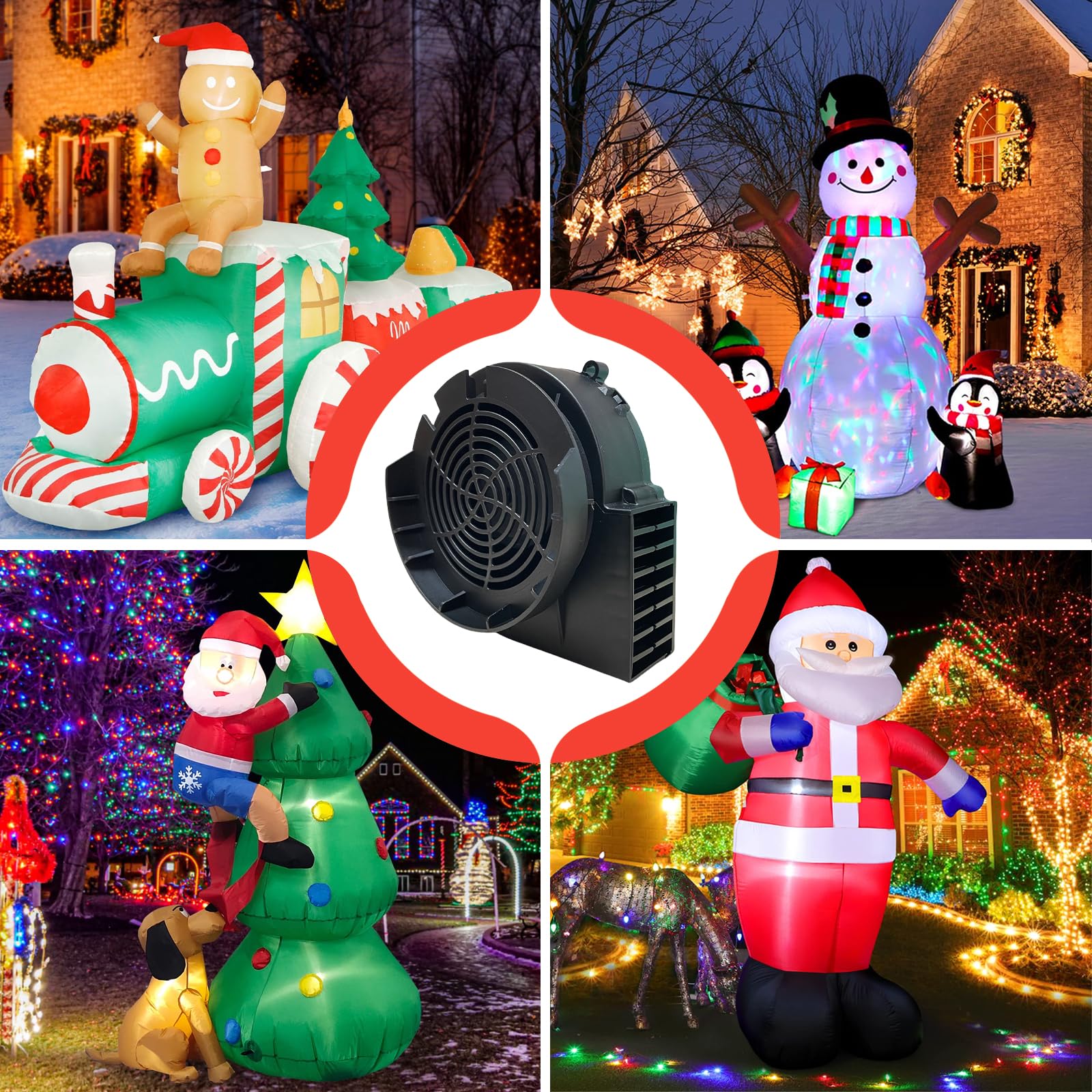 Replacement 1.5A Air Blower for Halloween Inflatables, Christmas Yard Blow Up, Outdoor Holiday Yard Inflatables Decorations Repl