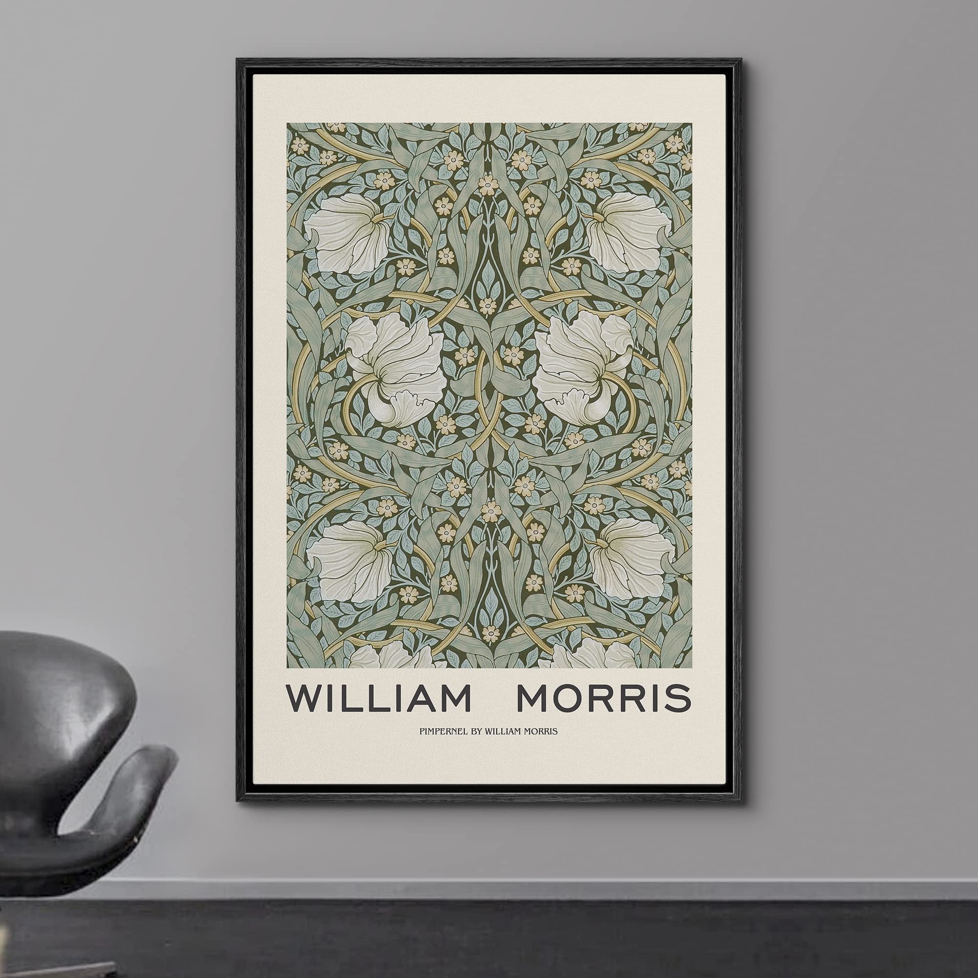 Wall26 Framed Canvas Print Wall Art Pimpernel Flowers By William Morris Historic Cultural Illustrations Fine Art Traditional Sce