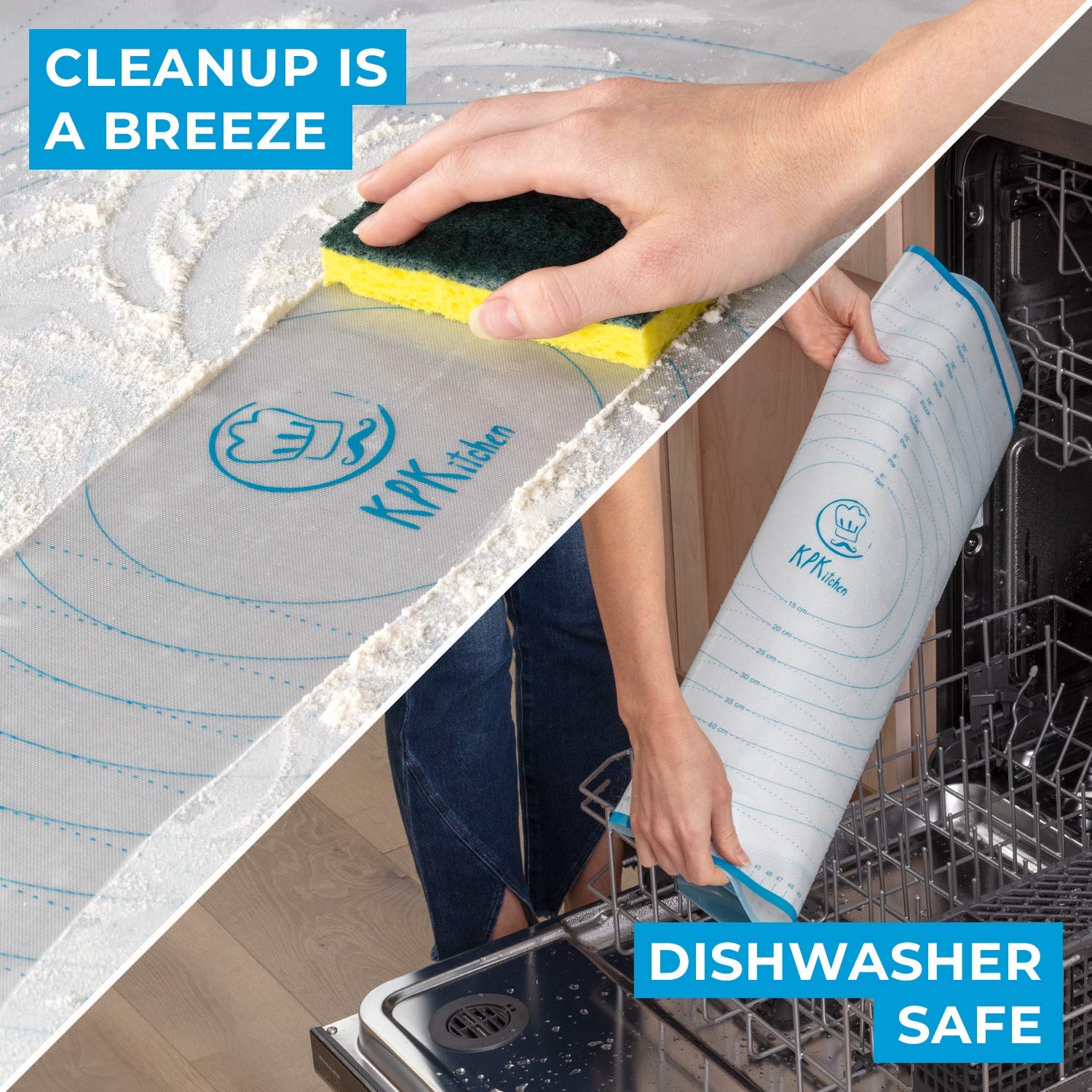 Xxl Size Silicone Pastry Mat For Rolling Dough Non Slip Extra Large - 23,5'' X 31,5'' Dough Mat For Rolling - Rolling Mat For Do