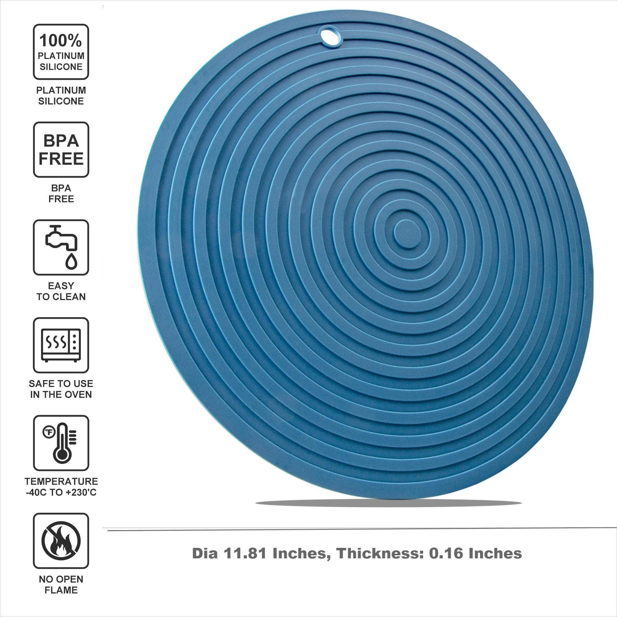 Smithcraft Trivets For Hot Dishes Pots And Pans, Dia 11.81'' Hot Pads For Kitchen, Heat Resistant Mats For Countertops, Large Ro