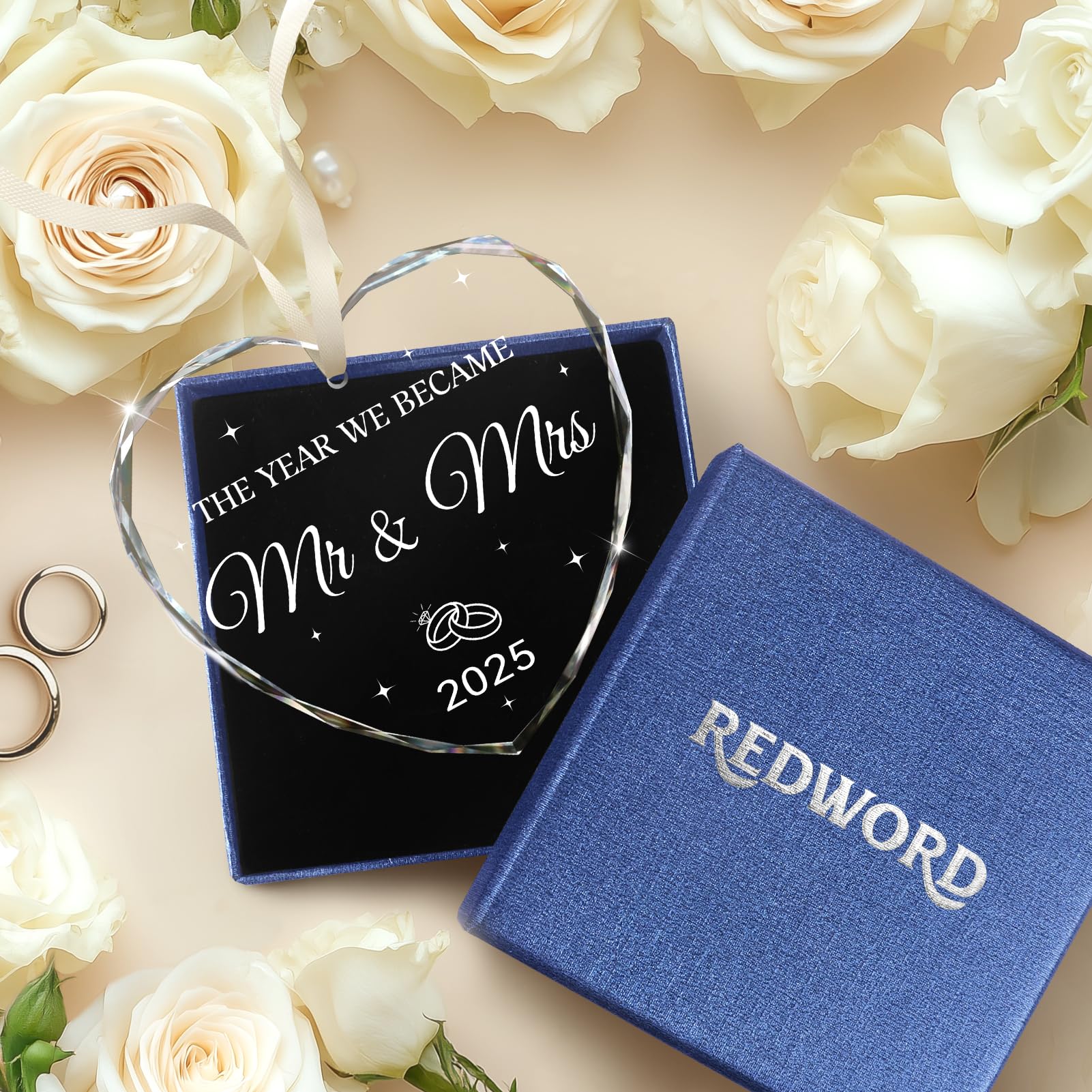 Wedding Gifts for Couples 2025, Mr and Mrs Gift Bridal Shower Gifts Wedding Gift Just Married Decorations for Bride, Newlywed Co