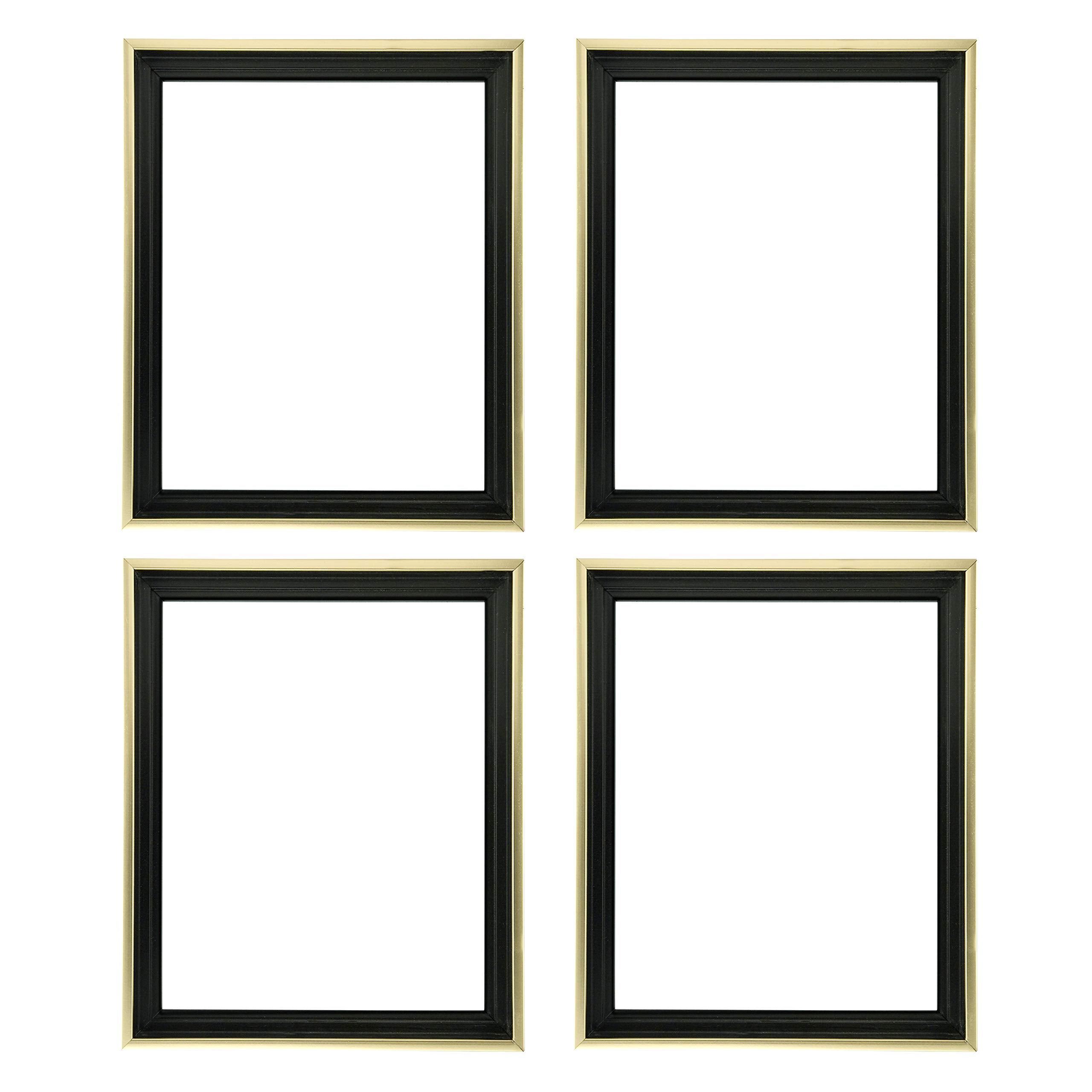 Creative Mark Illusions Floater Frame For 3/4 Deep Canvases - 8x10 Gold/Walnut - No Glass or Backing - Wood Composite Floating I