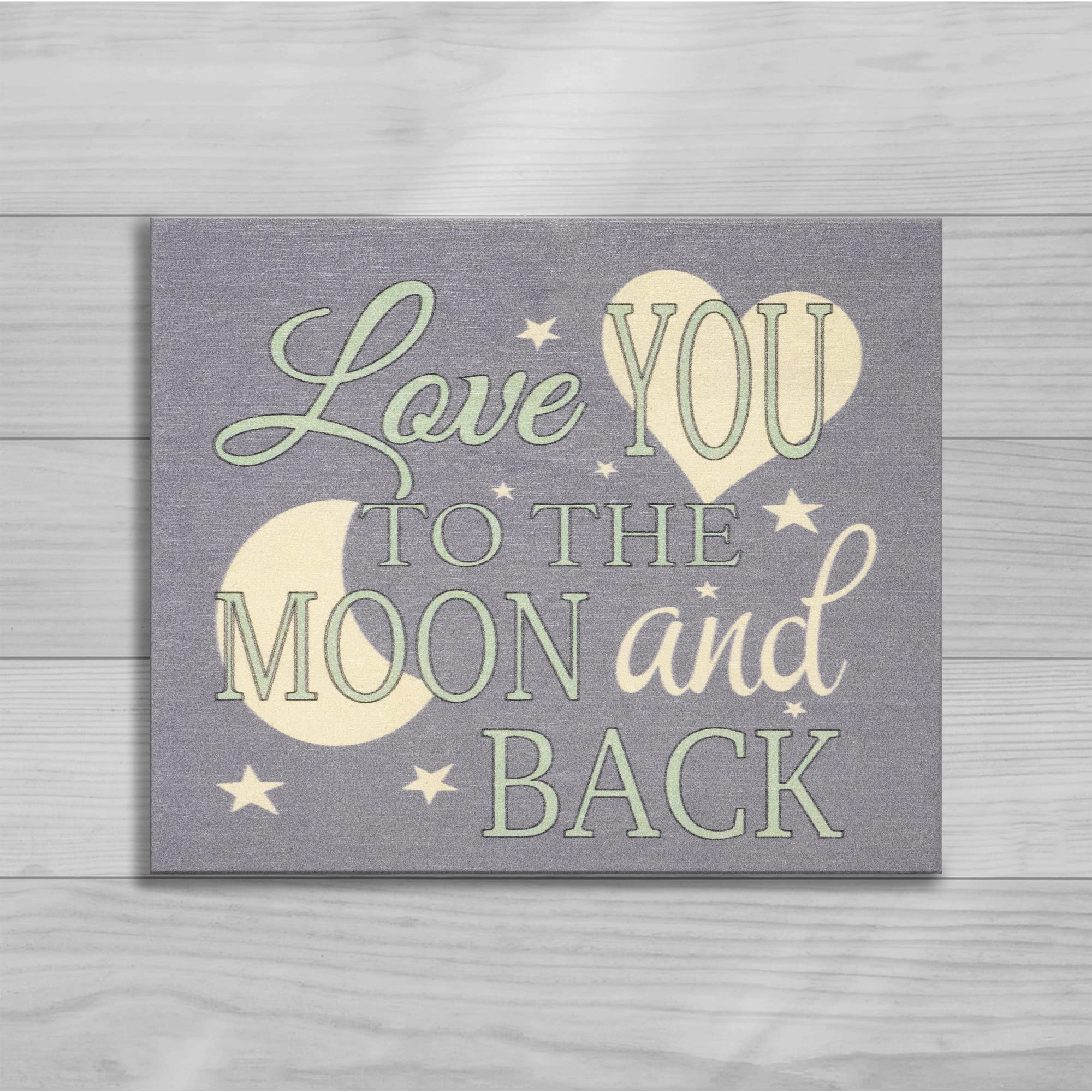 JennyGems Nursery Wall Decor  Love You To the Moon and Back  Children Bedroom Nursery Decor Wood Sign  Moon and Stars Baby Room Decor  Nursery Decorations  Baby Wall Decor