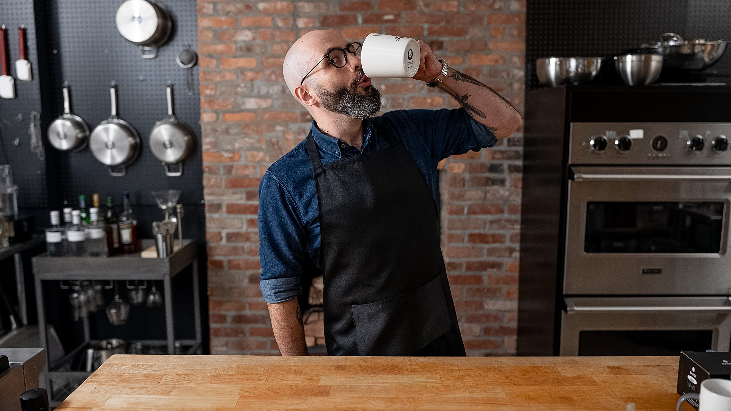 Babish Born and Bread Latte Tattoo Mug, 17oz