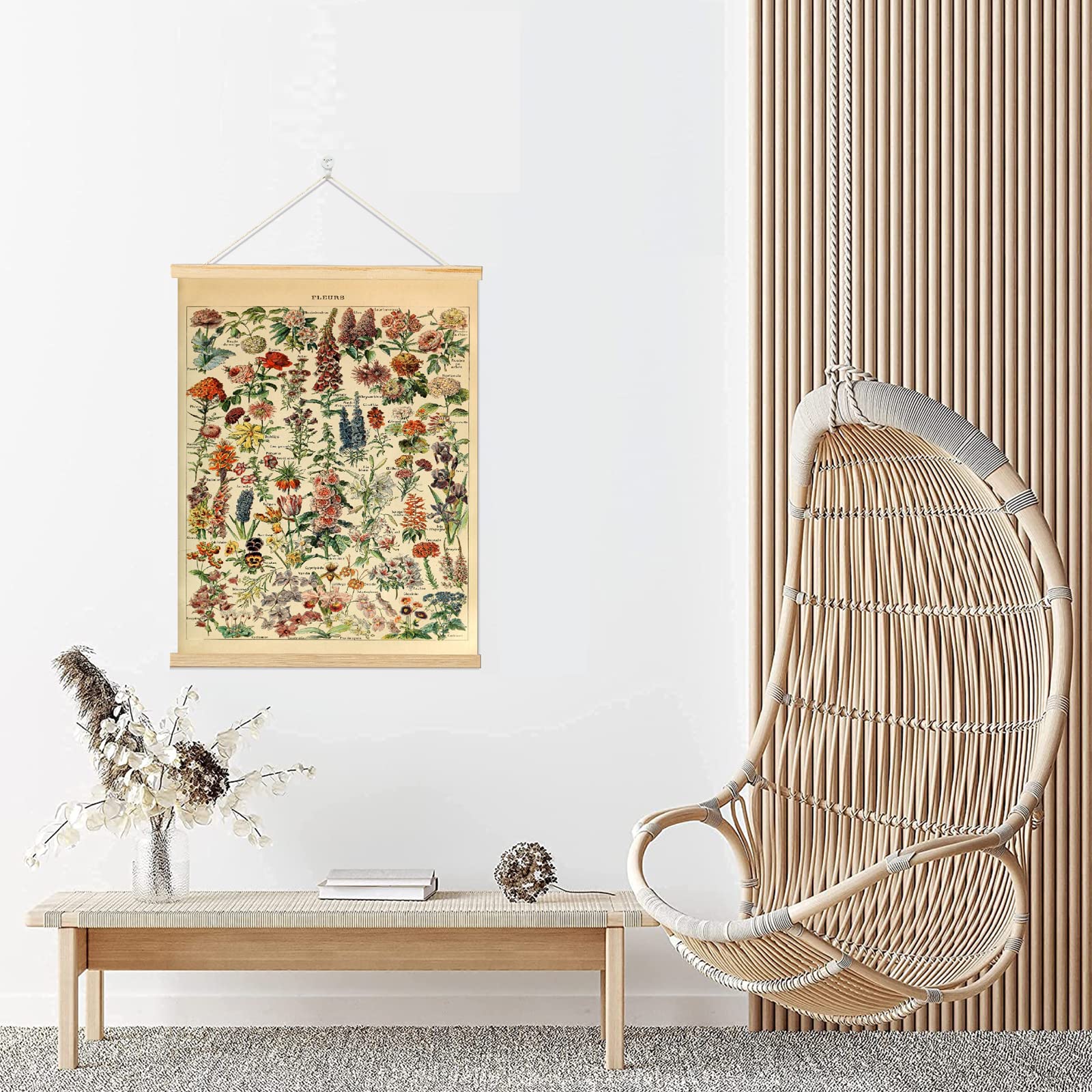 Armindou?intage Flowers Poster Prints ?ottagecore Plant Floral Reference Chart Canvas Art Wall Decor  Rustic Botanical Fleurs Hanging Posters for Bedroom Room Aesthetic Decors?rame 16 x 22 Inches