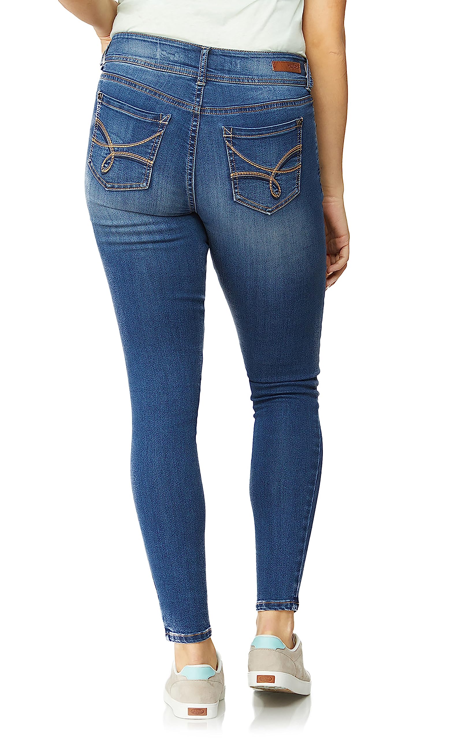 Wallflower Womens Ultra Skinny Mid-Rise Insta Soft Juniors Jeans (Standard And Plus), Hayden, 11 Long