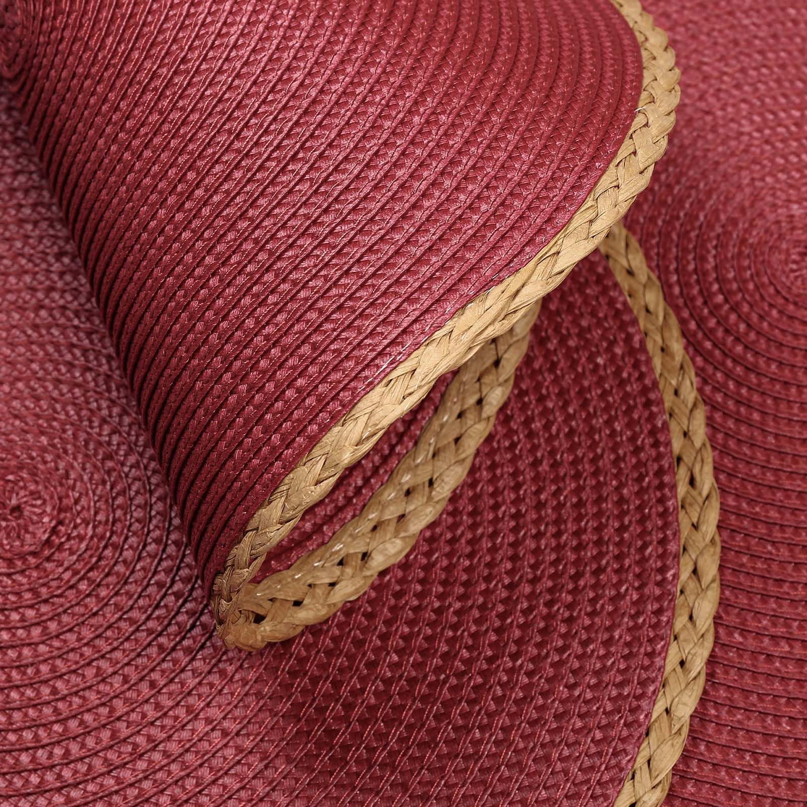 Noctiflorous Round Braided Placemats Set Of 8 Table Mats 15 Inches Washable Heat Resistant For Dining Table Non-Slip Indoor Outd