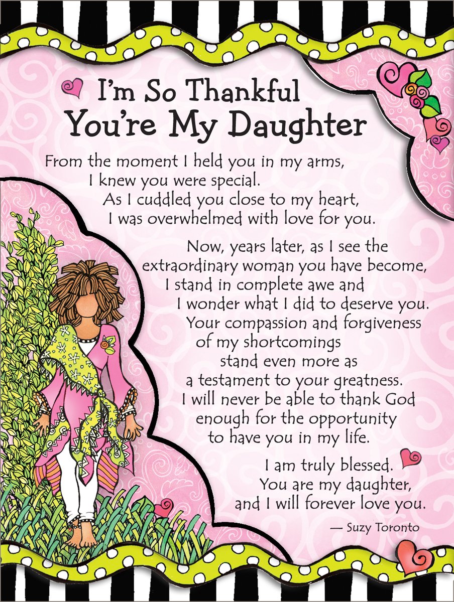 Blue Mountain Arts Daughter Mini-Easel With Magnet-For A Remarkable Daughter, By Suzy Toronto (Im So Thankful Youre My Daughter)