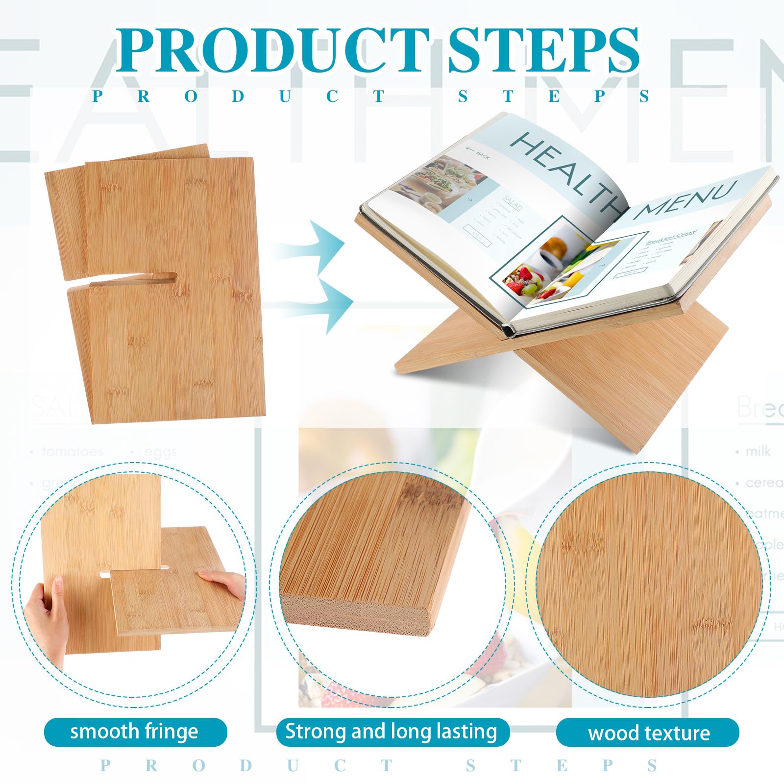 Geetery Book Stand Book Holder Book Stands For Display Reading Textbook Holder Open Book Display Stand For Open And Closed Books