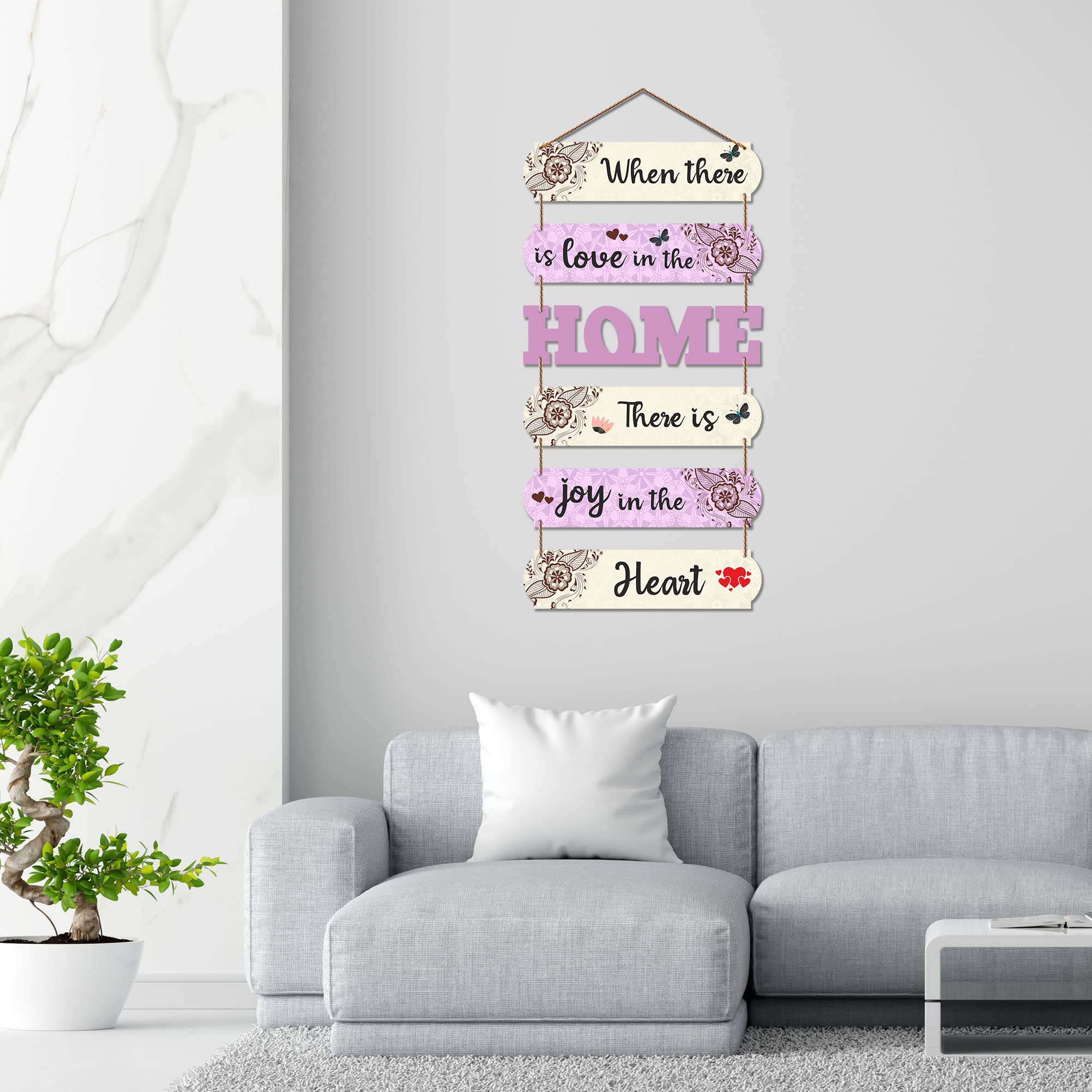 Artvibes Home Quote Decorative MDF Wooden Wall Hanging for Living Room | Bedroom | Gifts | Wall Hanger for Home Decoration | Mod