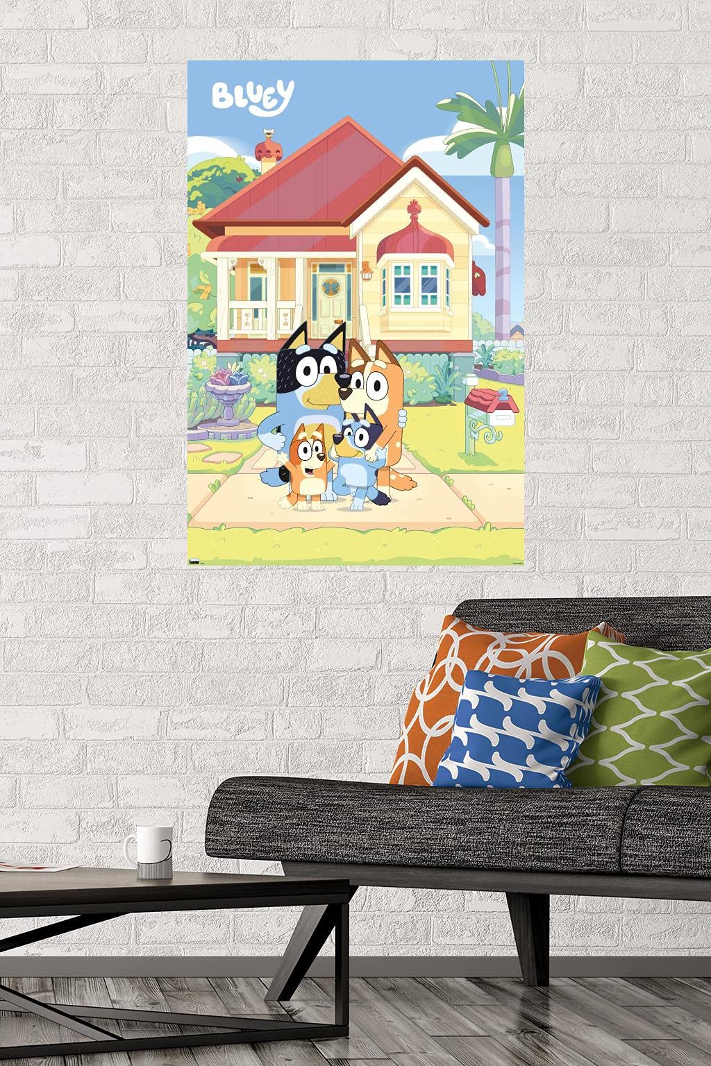 Trends International Bluey - Family Wall Poster, 22.37'' X 34.00'', Poster & Mount Bundle