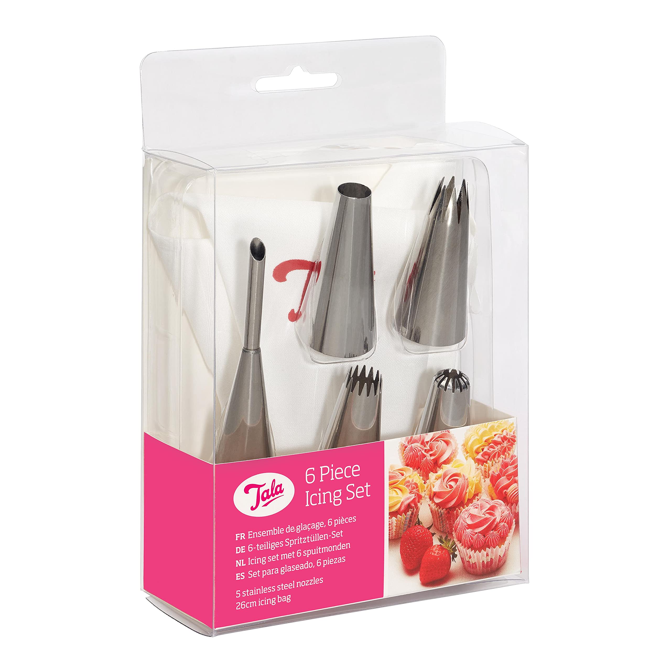 Tala 6-Piece Icing Set With 5 Icing Nozzles And Icing Bag