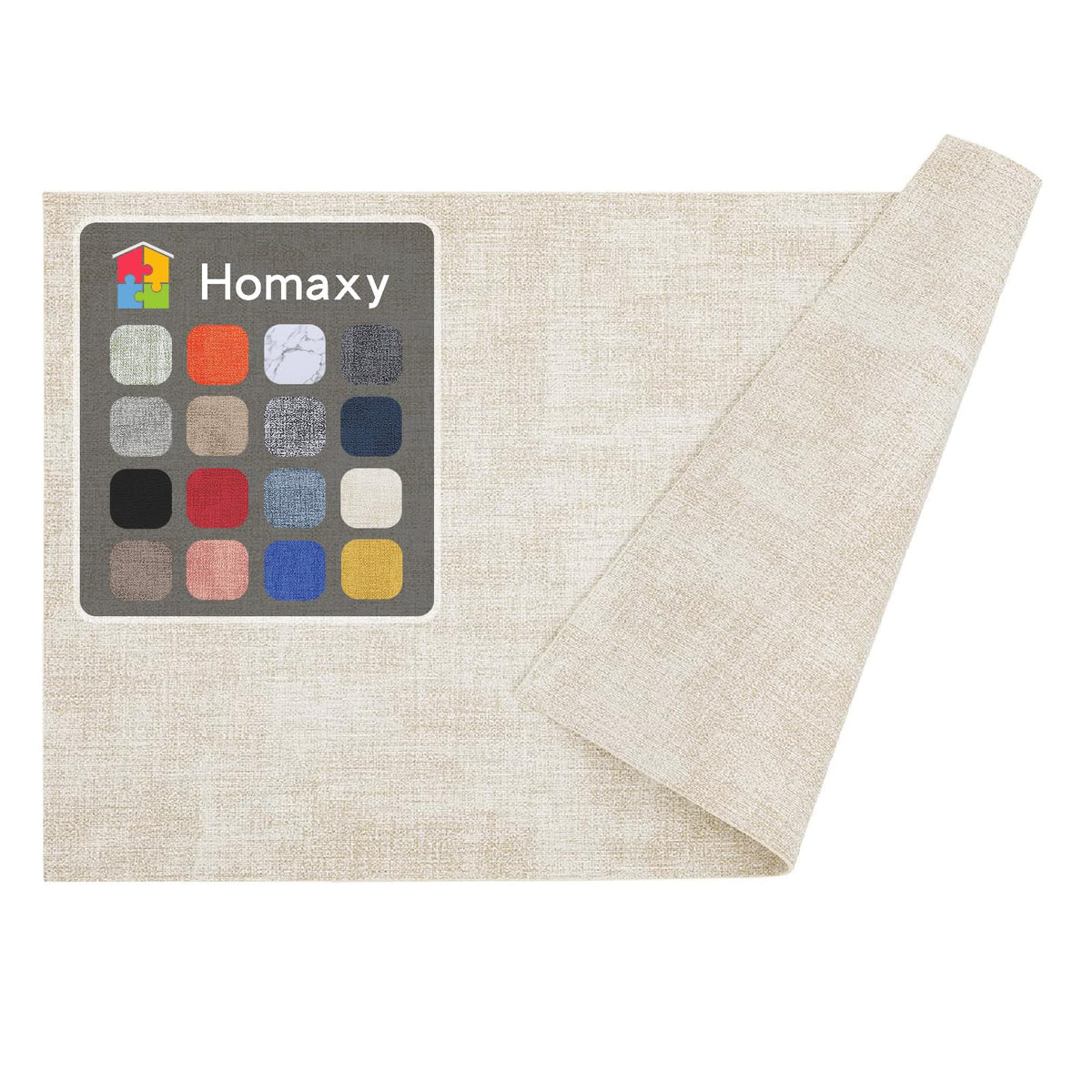 Homaxy Faux Leather Heat Resistant Placemats For Dining Table Set Of 12, Waterproof Wipeable Washable Pu Table Mats, Easy To Cle