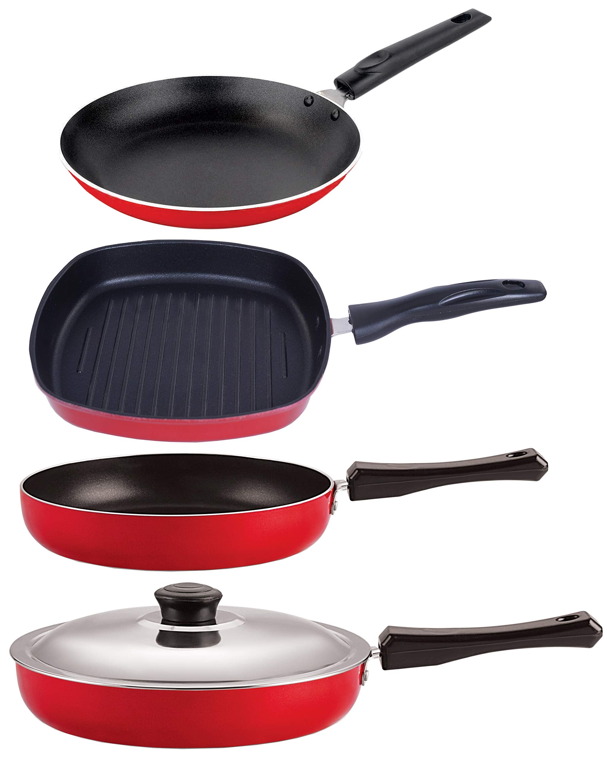 Nirlon NonStick Aluminium Gas Compatible Kitchenware Combo Gift Set, 3 Piece