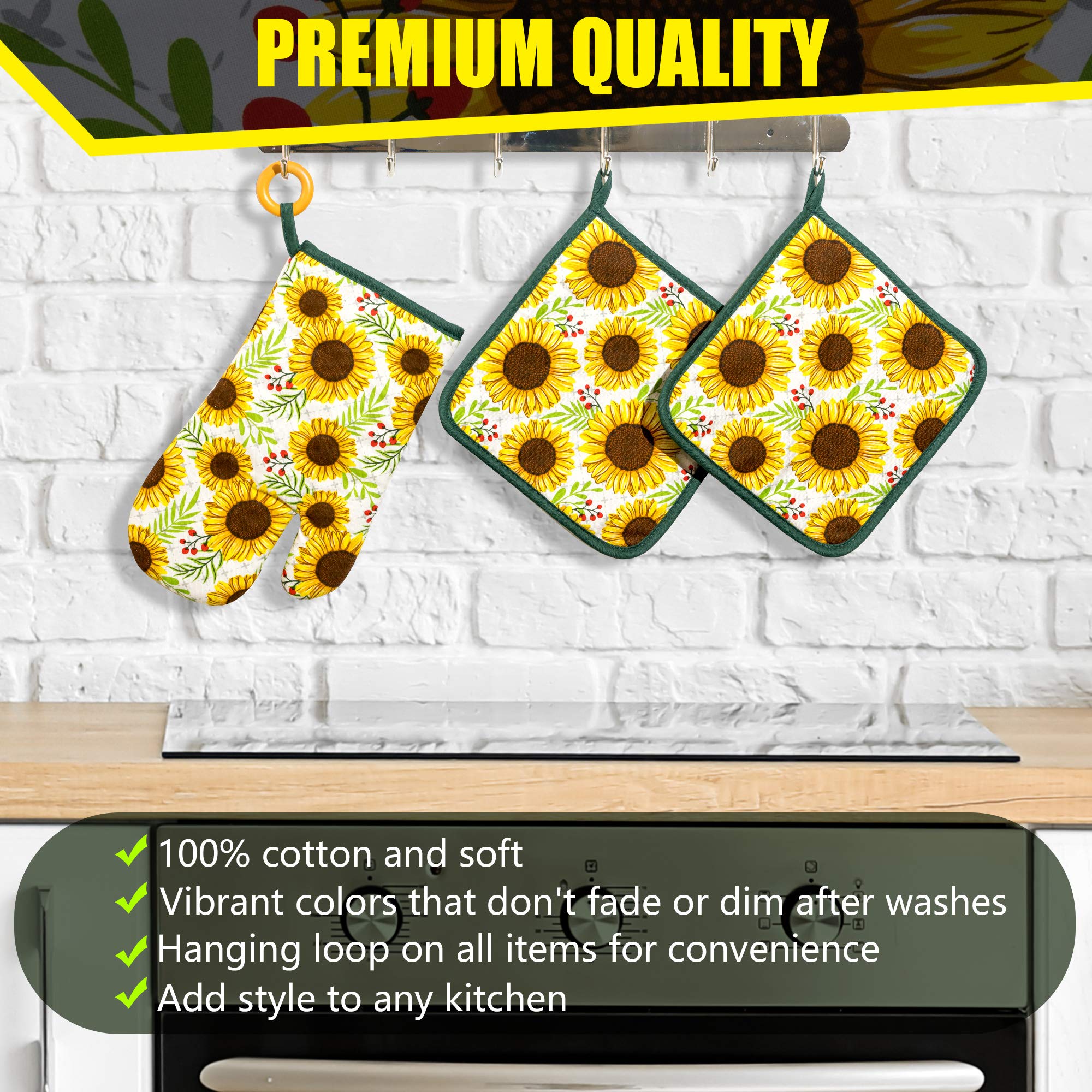 Koaland Sunflower Kitchen Towels Set Of 5