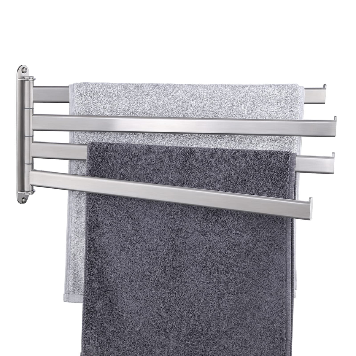 Kes Bathroom Towel Rack, 19.5'' Swivel Towel Bar, 4-Arm Towel Holder For Bathroom Wall, Sus304 Stainless Steel Brushed Finish, A