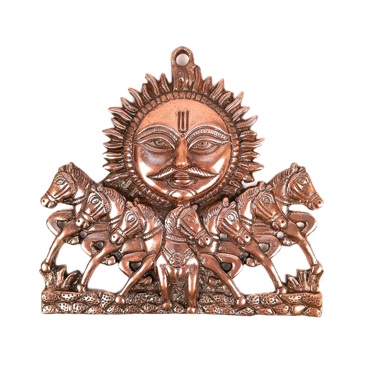 Apka Mart The Online Shop Seven / 7 Running Horse With Sun Wall Hanging - For Vastu, Feng Shui, Home, Office, Living Room Wall D