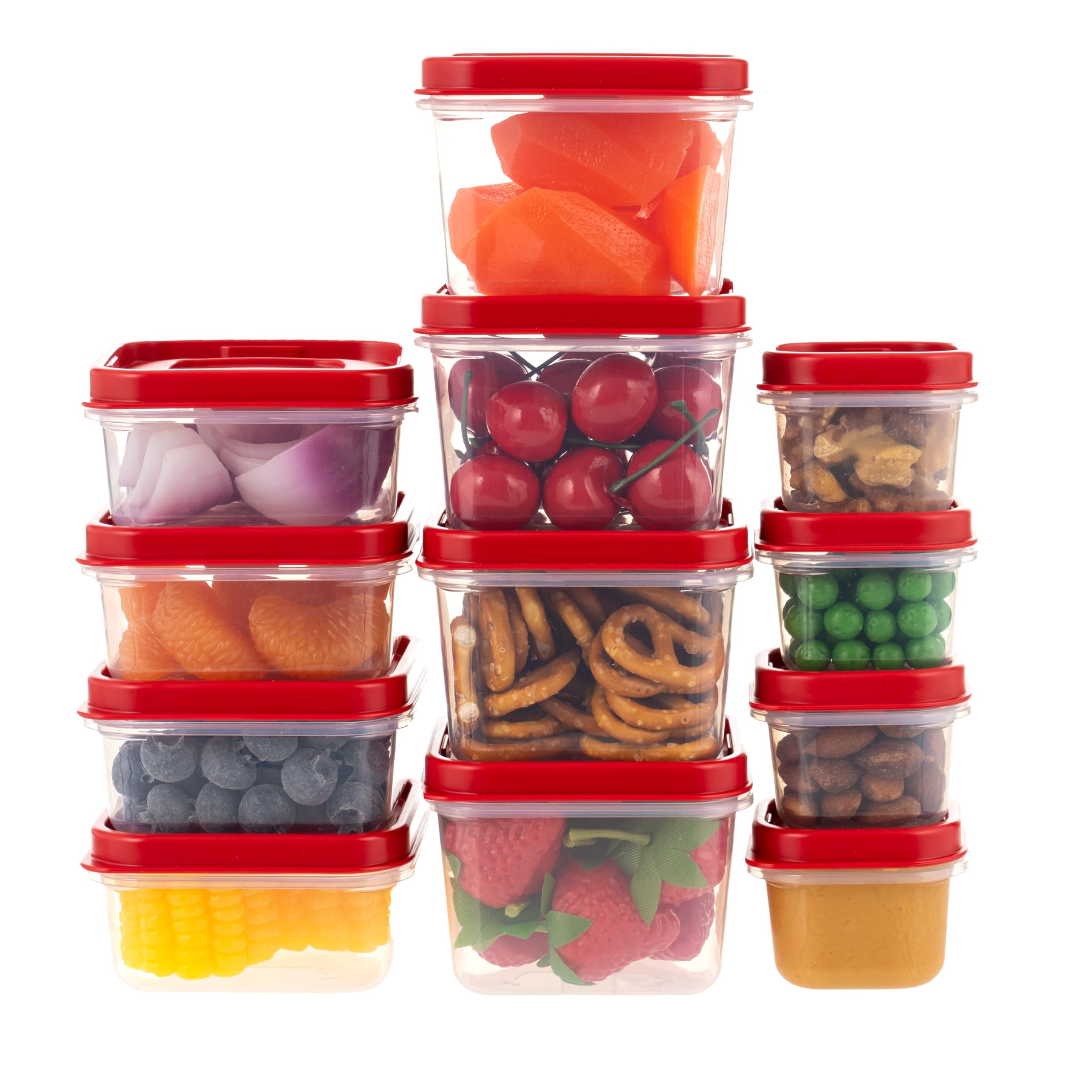 Iris Usa Meal Prep Containers, 24 Pc, 12/8/3 Oz Combo Set, 12 Food Storage Containers With Lids, To Go Lunch Plastic Food Storag