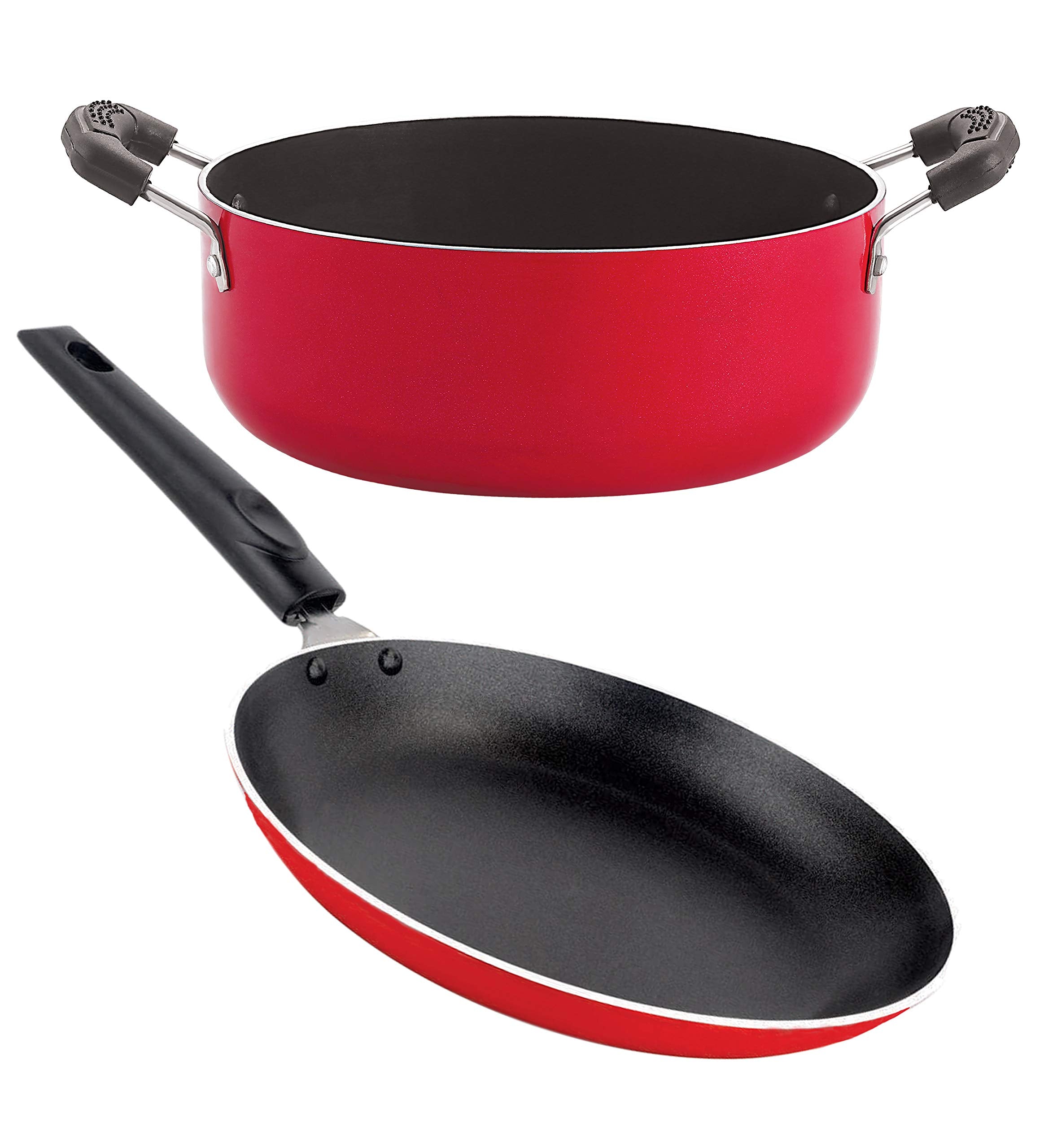 Nirlon NonStick Aluminium Tapper Pan And Casserole Combo Set