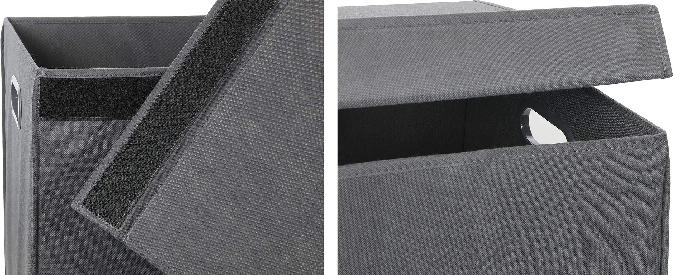 Simple Houseware Double Laundry Hamper With Lid And Removable Laundry Bags, Dark Grey