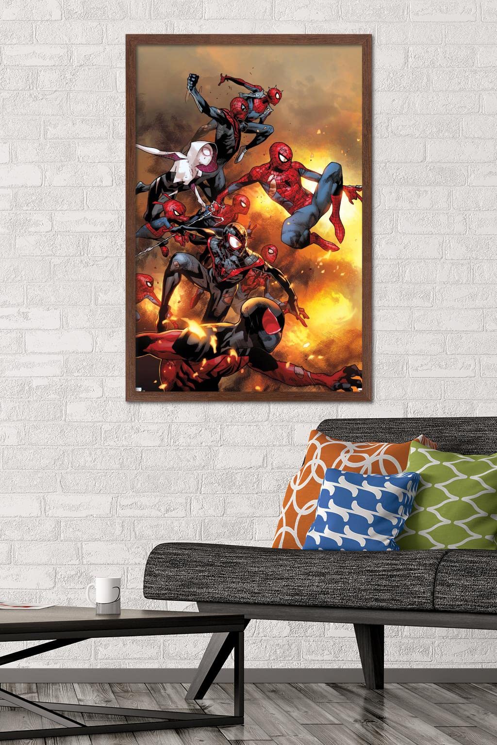 Trends International Marvel Comics - Spider-Verse - The Amazing Spider-Man #13 Wall Poster, 22.37'' X 34.00'', Mahogany Framed V